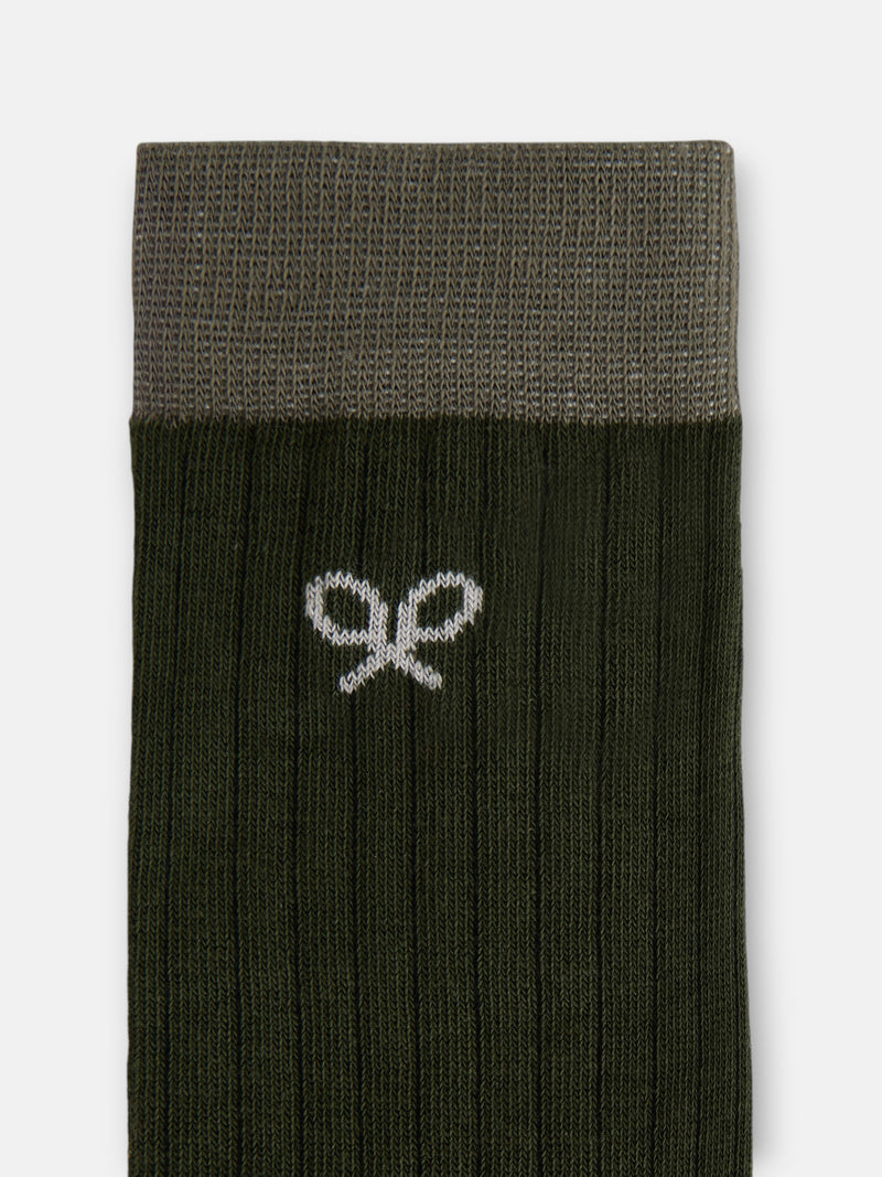 Chaussette à bordure verte