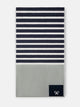 Serviette à rayures avec poche verte