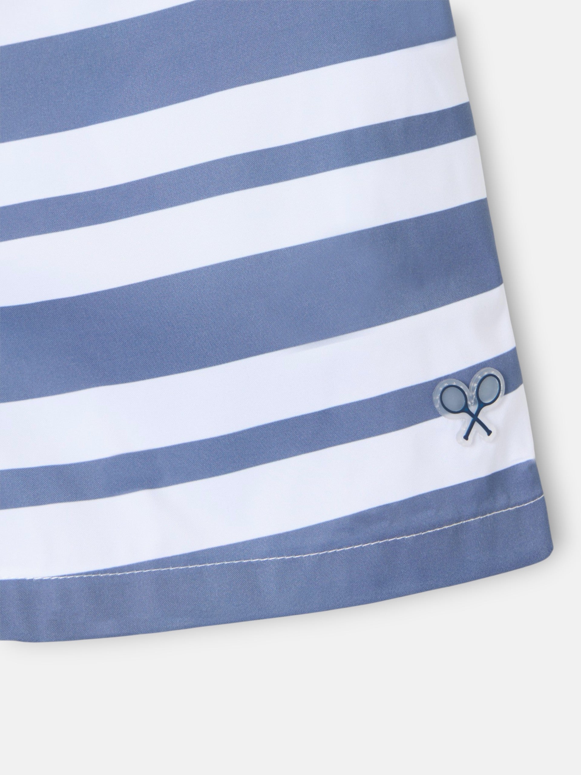 Maillot de bain surfeur à rayures bicolores bleu