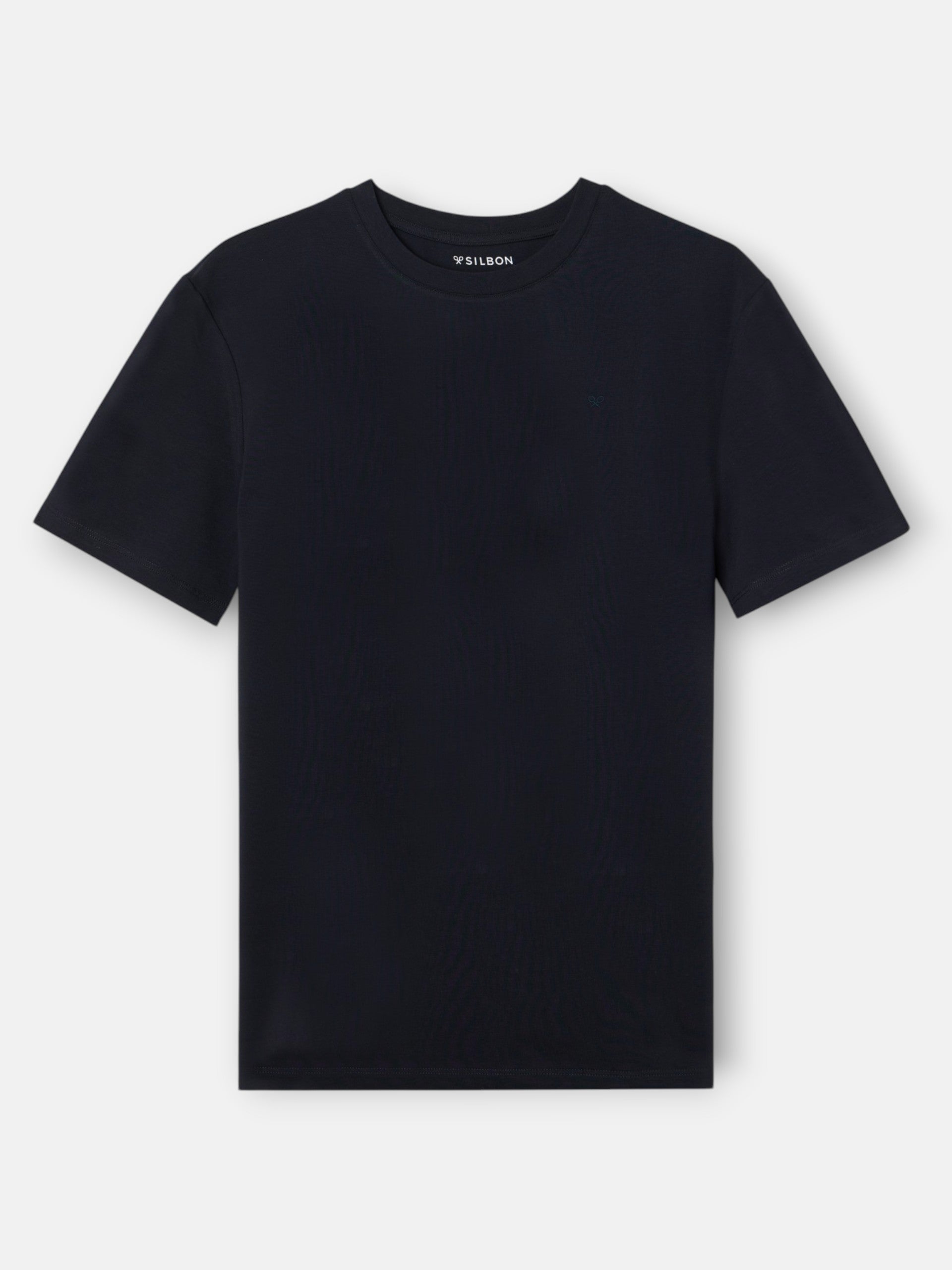 Navy blue slim fit business t-shirt