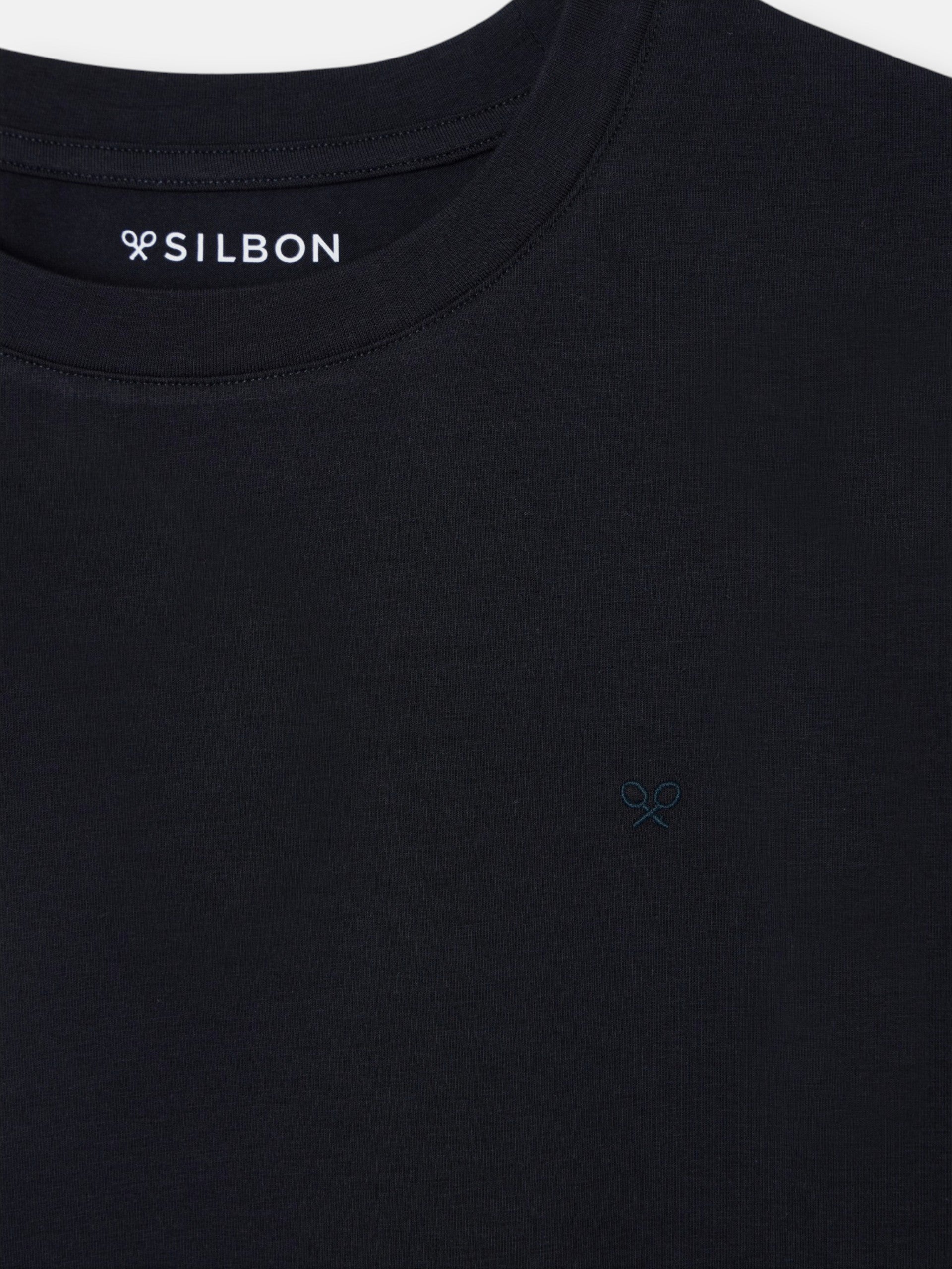 Navy blue slim fit business t-shirt