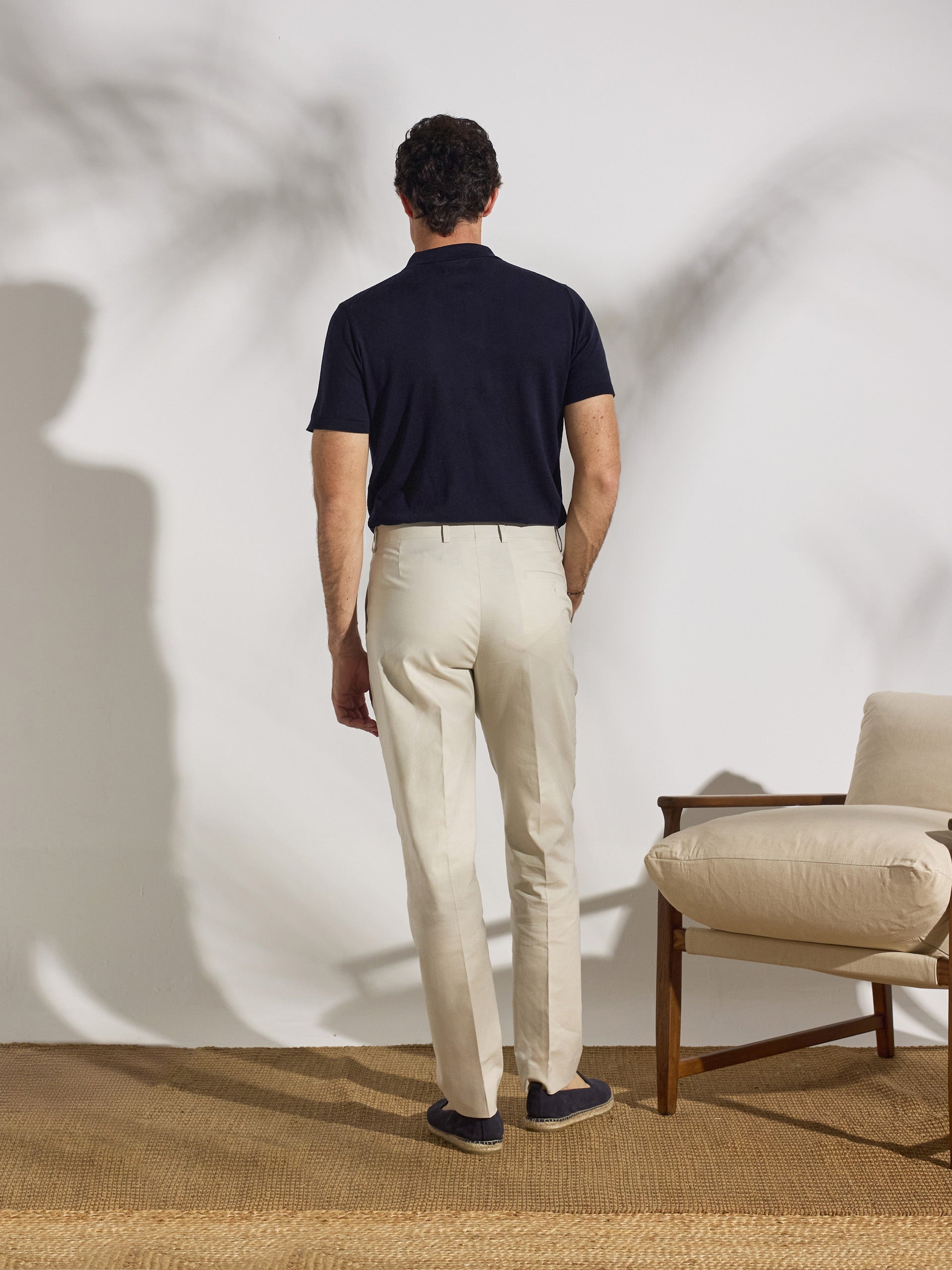 Navy blue unique structure polo