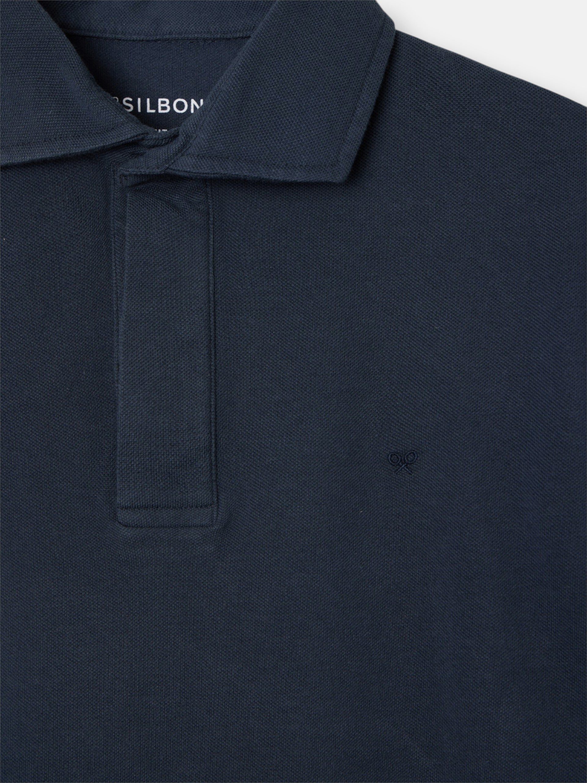 Short sleeve navy blue suite polo