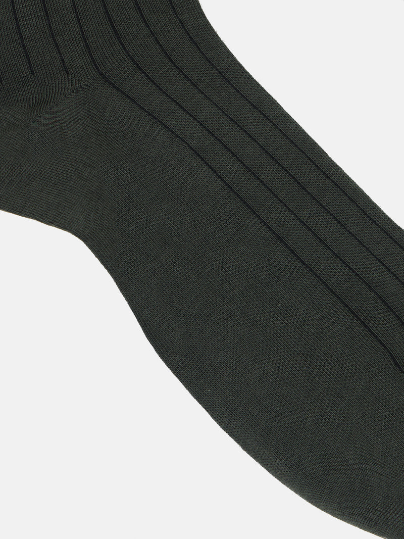 Chaussette en fil business verte