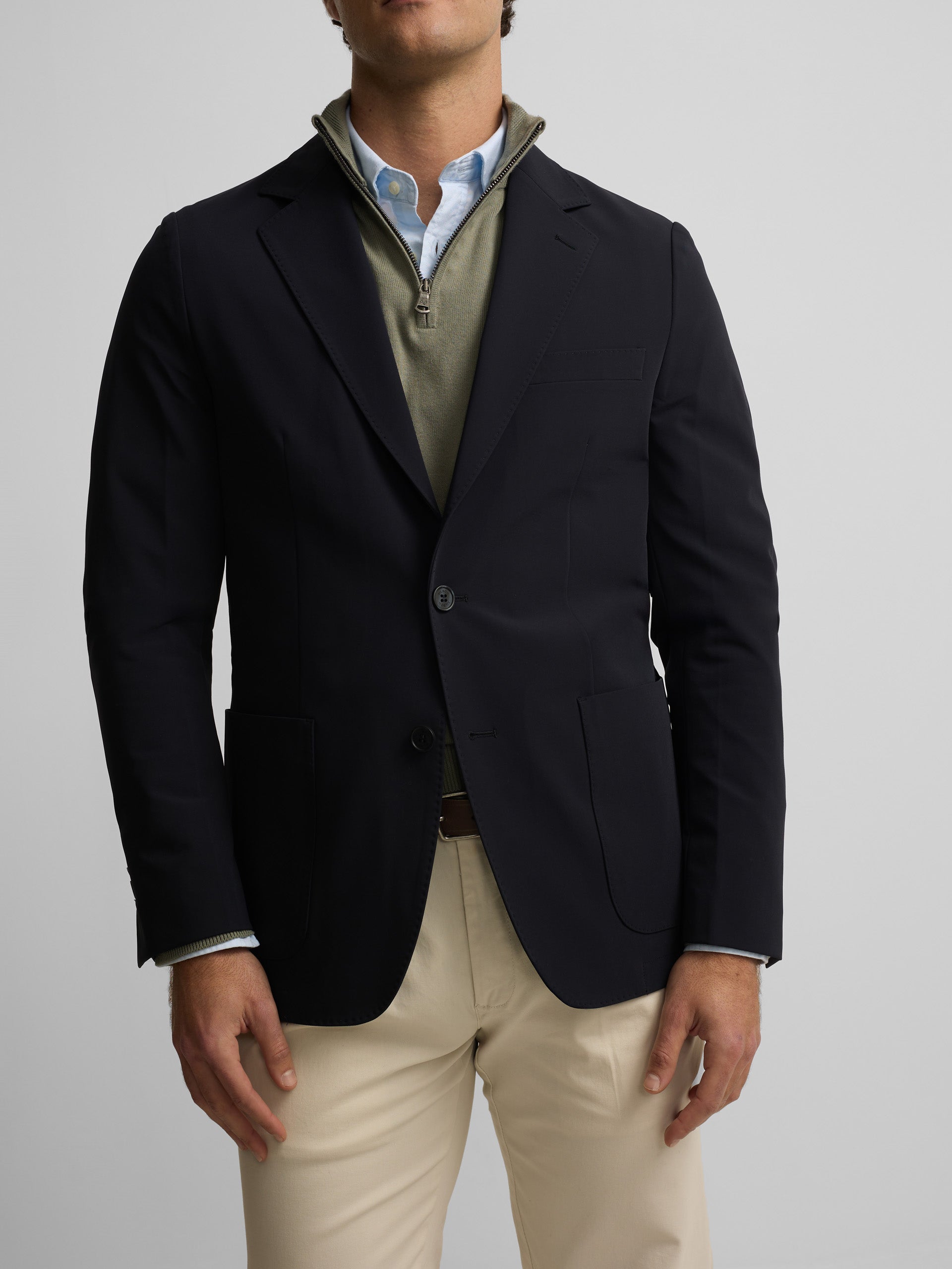 Americana tecnica azul marino