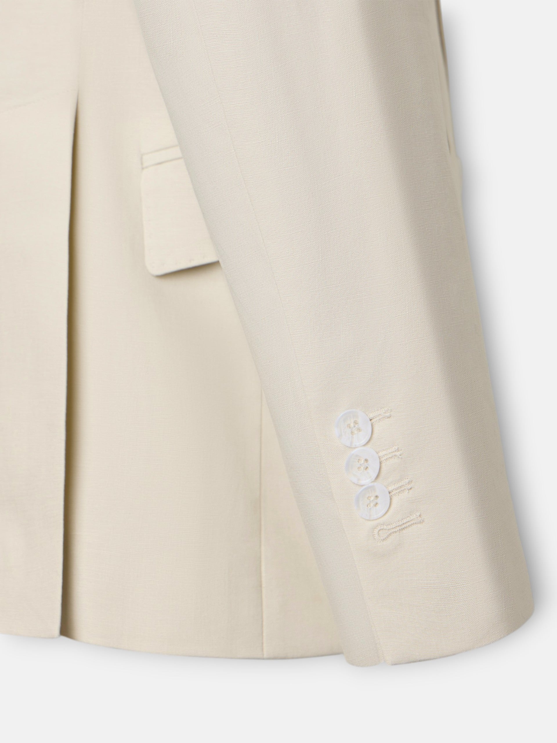 Blazer de fato único linho pedra