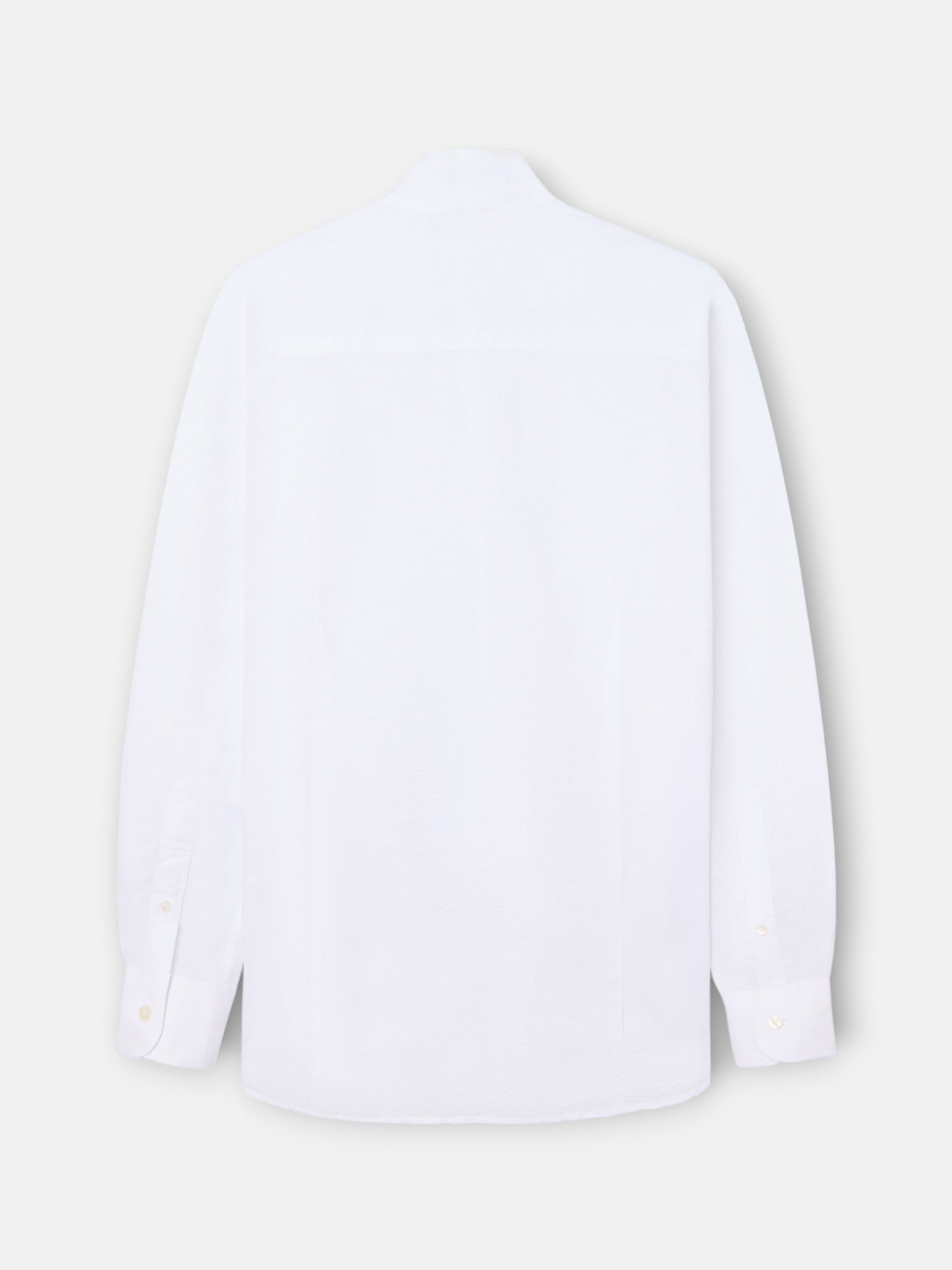 Camisa de linho unique gola alta branca