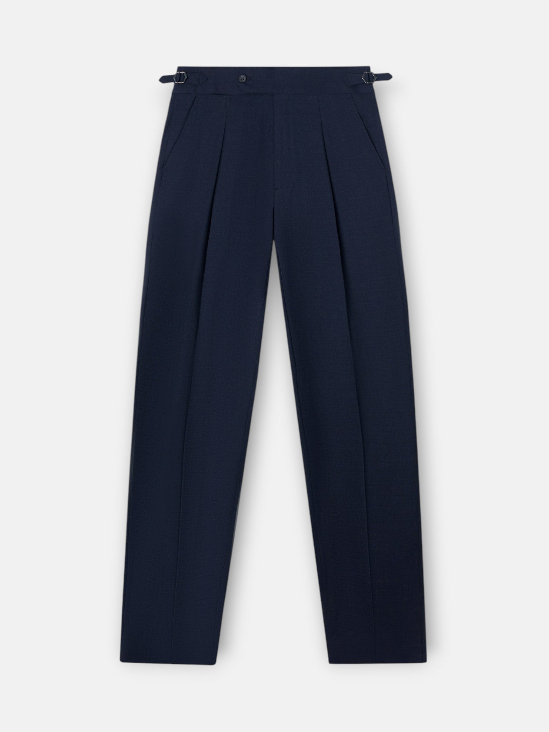 Pantalon habillé à pinces bleu moyen