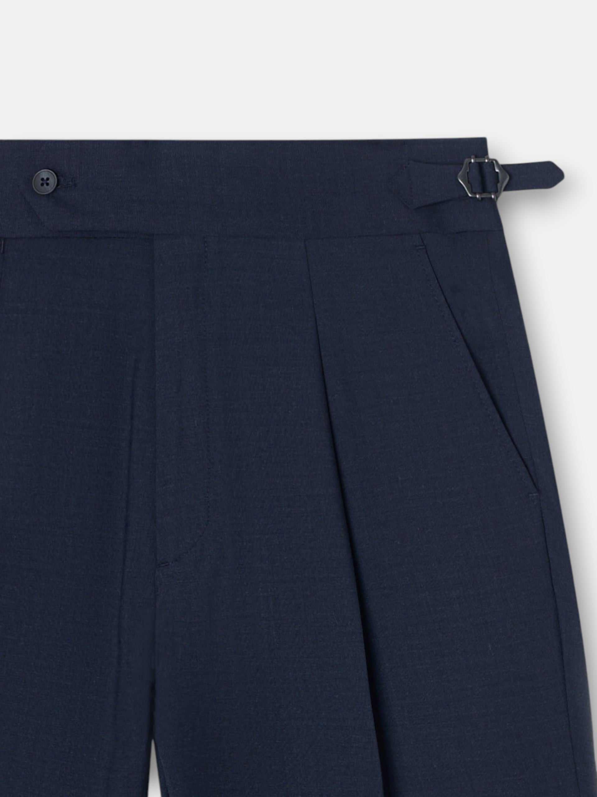 Pantalon habillé à pinces bleu moyen