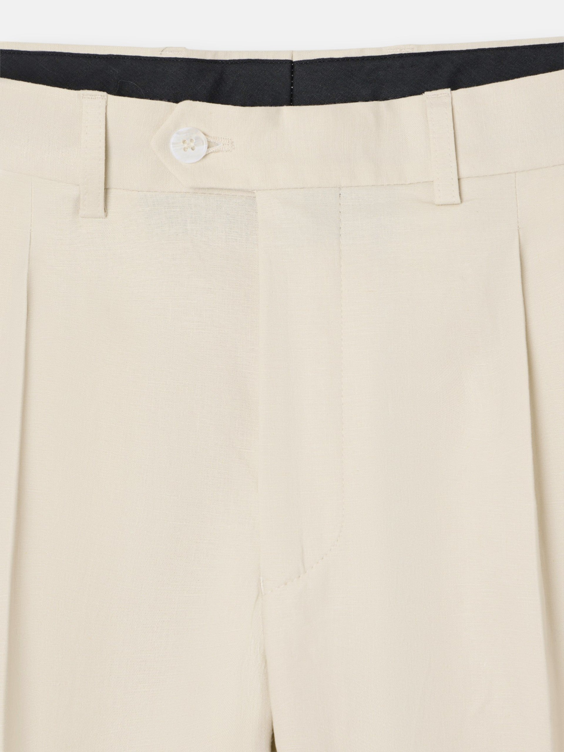 Pantalon traje unique lino piedra