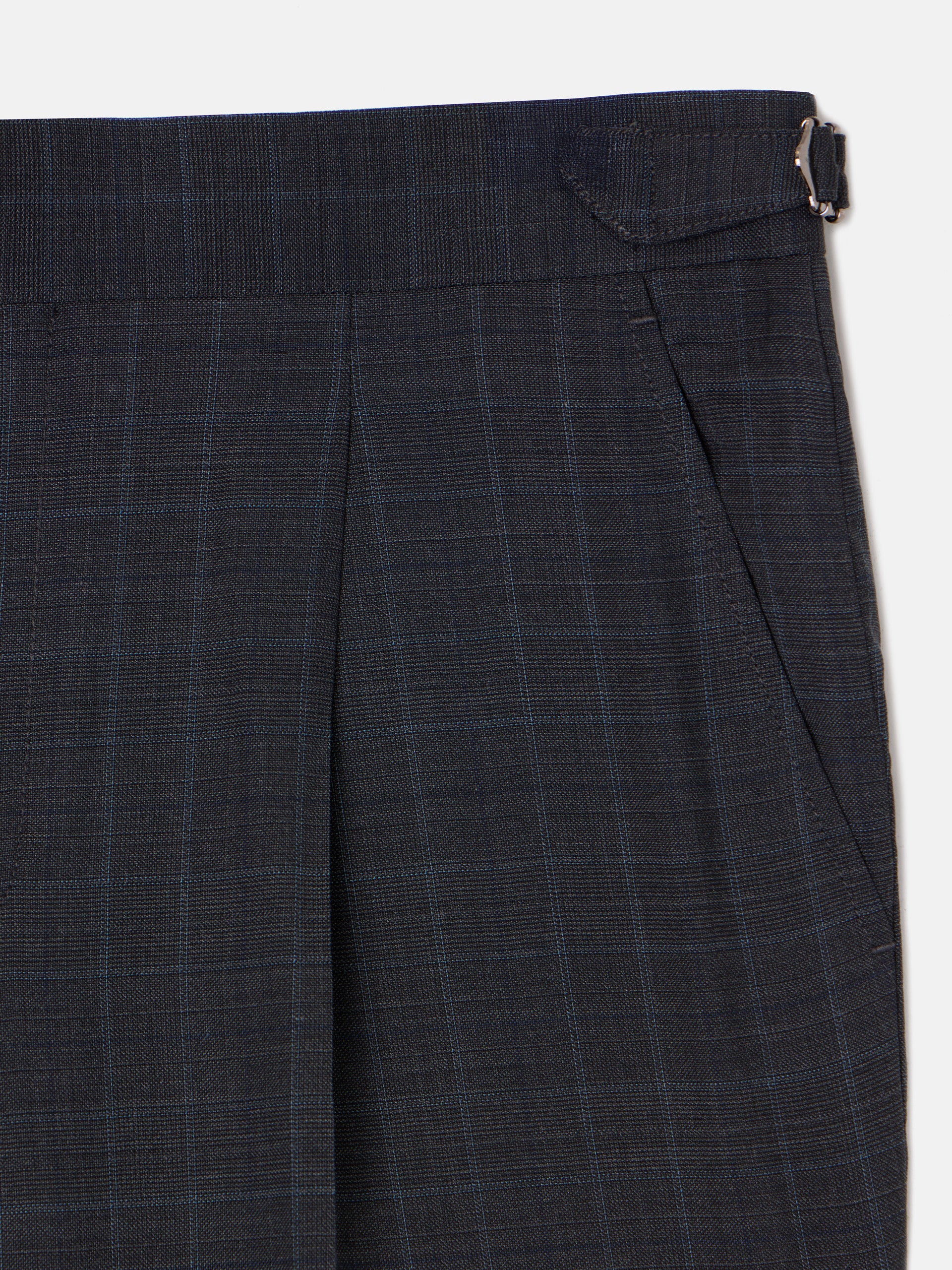 Grey Prince of Wales suit trousers