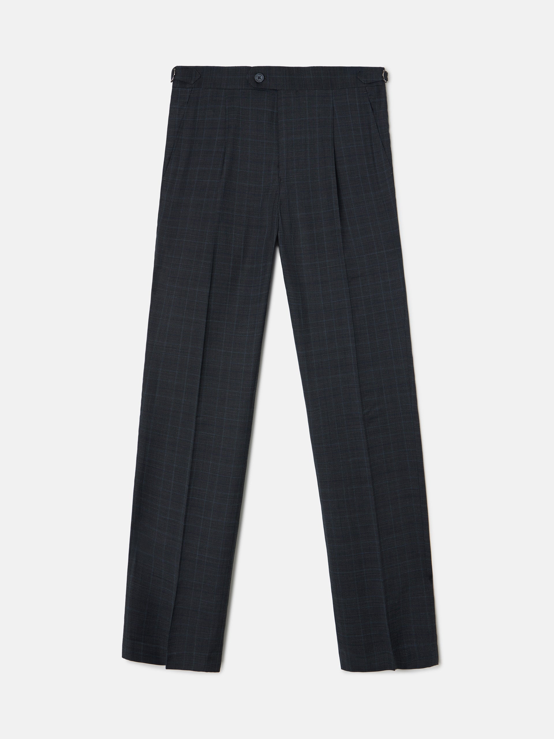 Grey Prince of Wales suit trousers