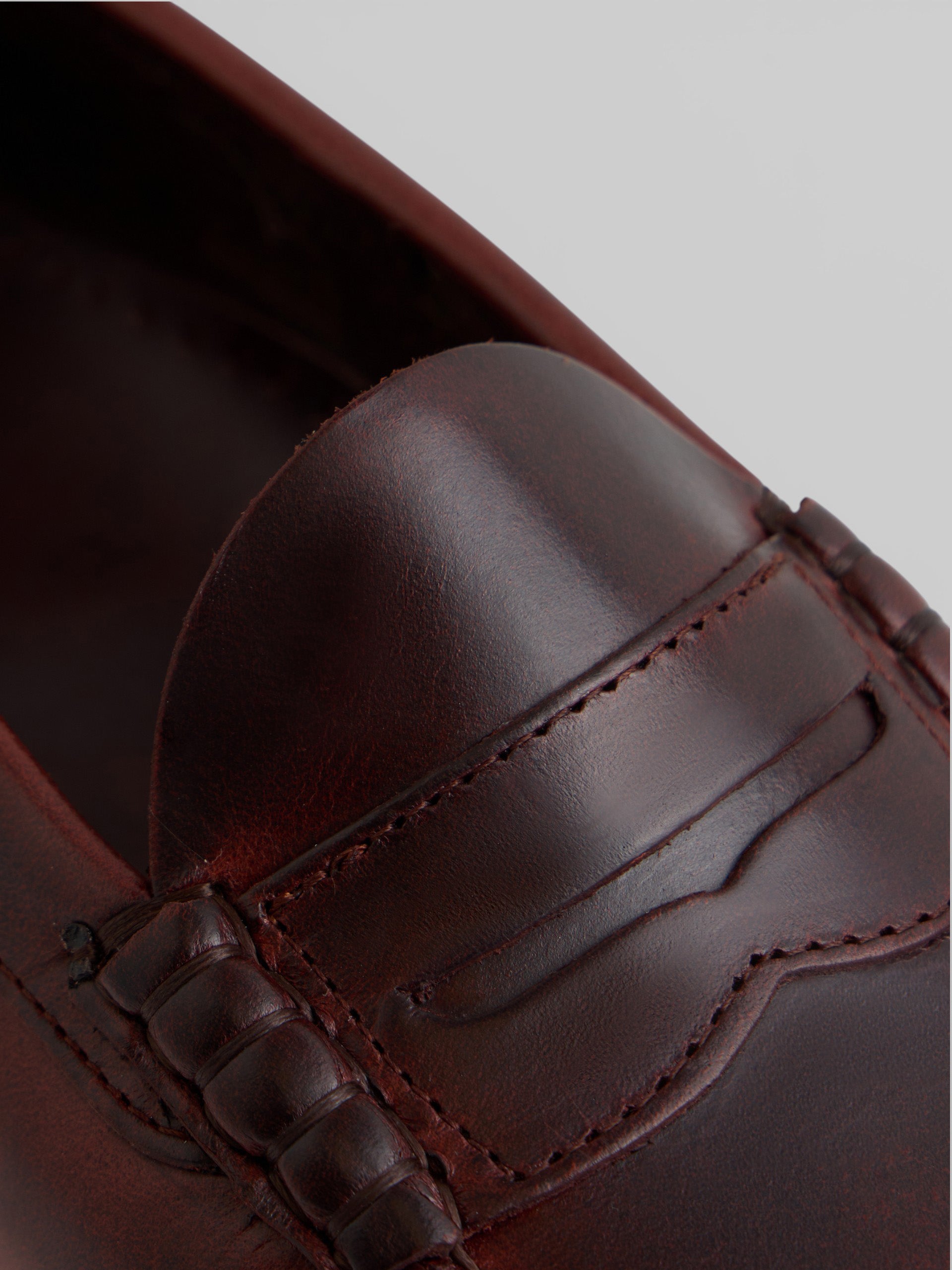 Zapato mocasin premium penny piel marron