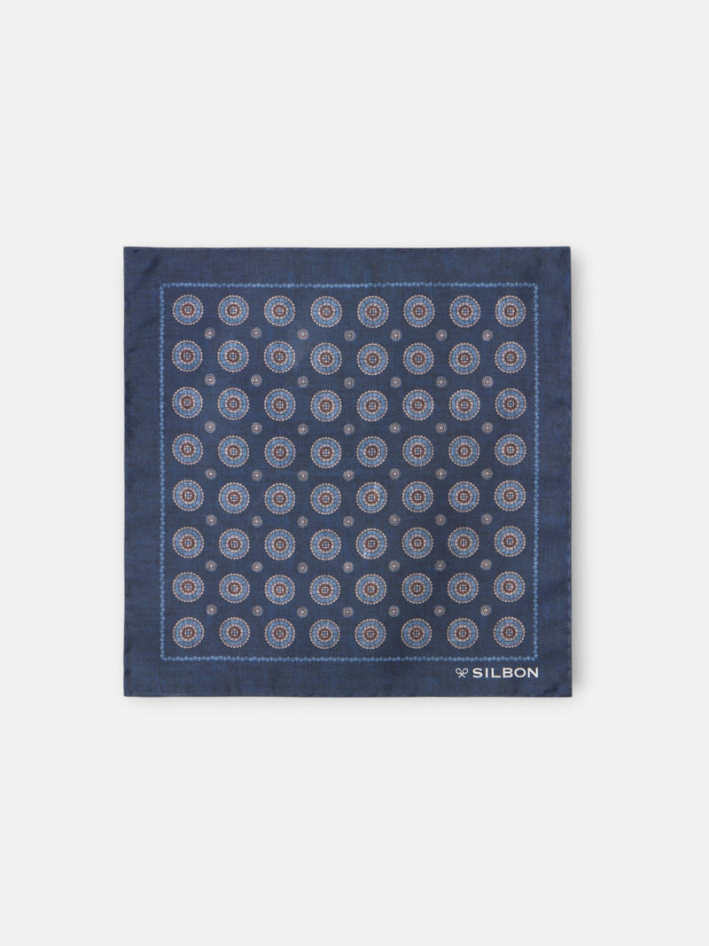 Pañuelo circulos azul marino