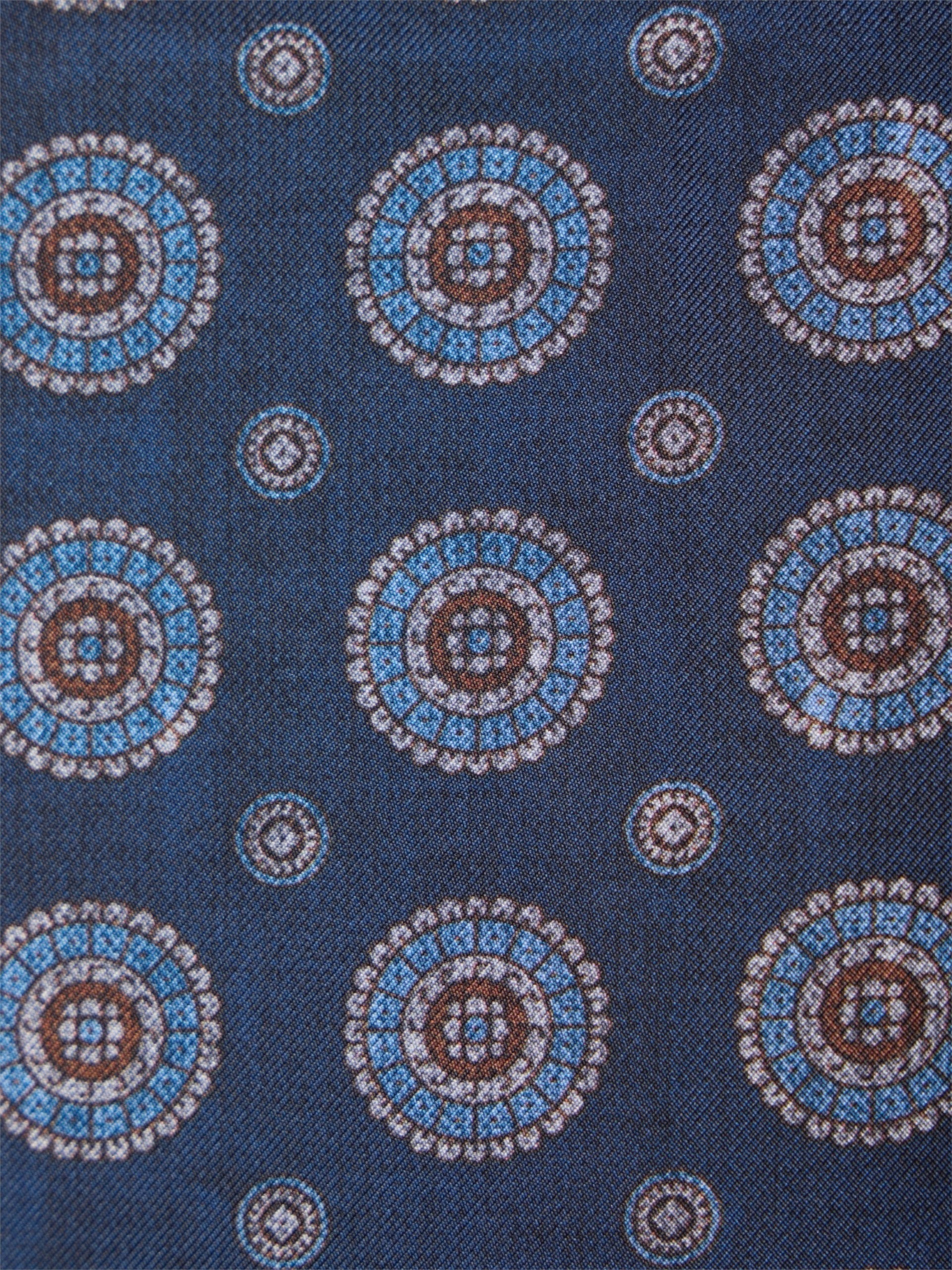 Lenço círculos azul-marinho