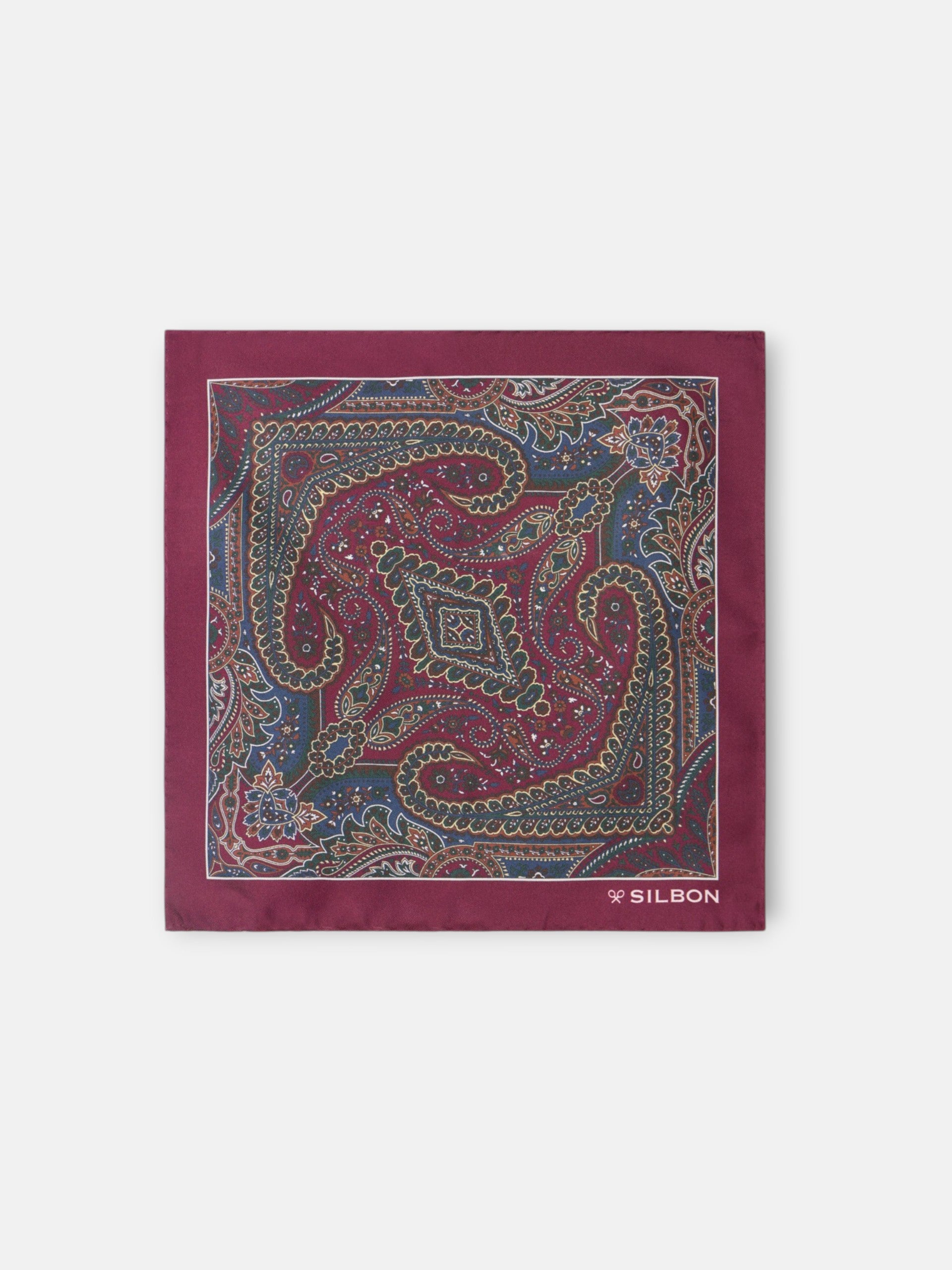 Foulard paisley bordeaux
