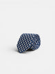 Corbata motivo cuadro irregular azul marino