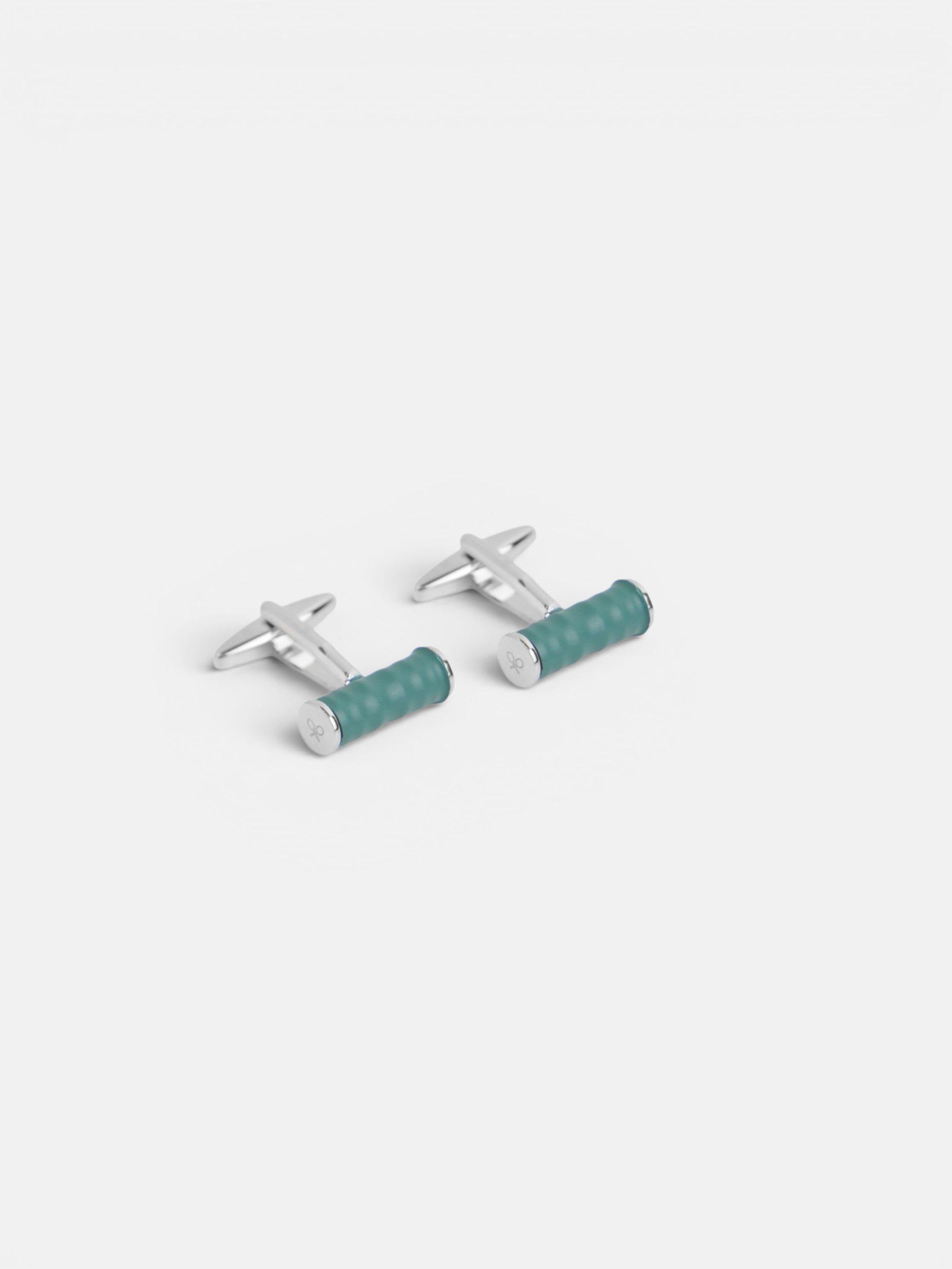 Green racket handle cufflink
