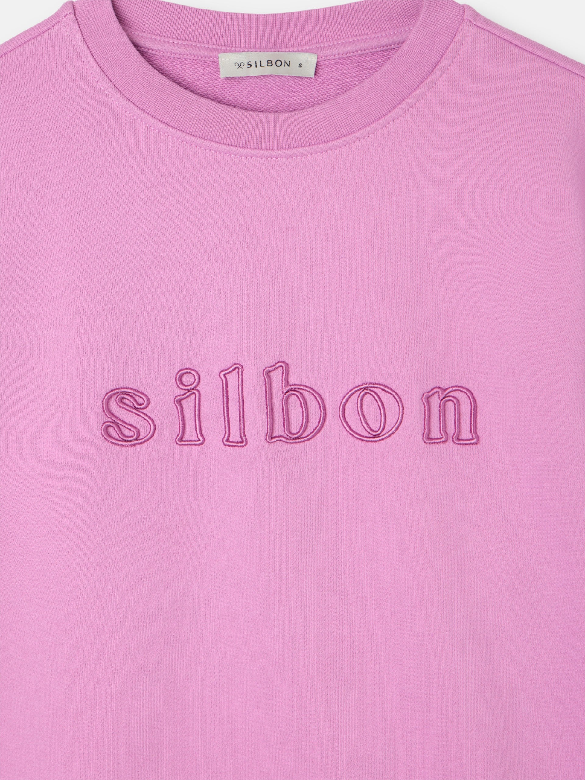 Sudadera woman bordado silbon morada