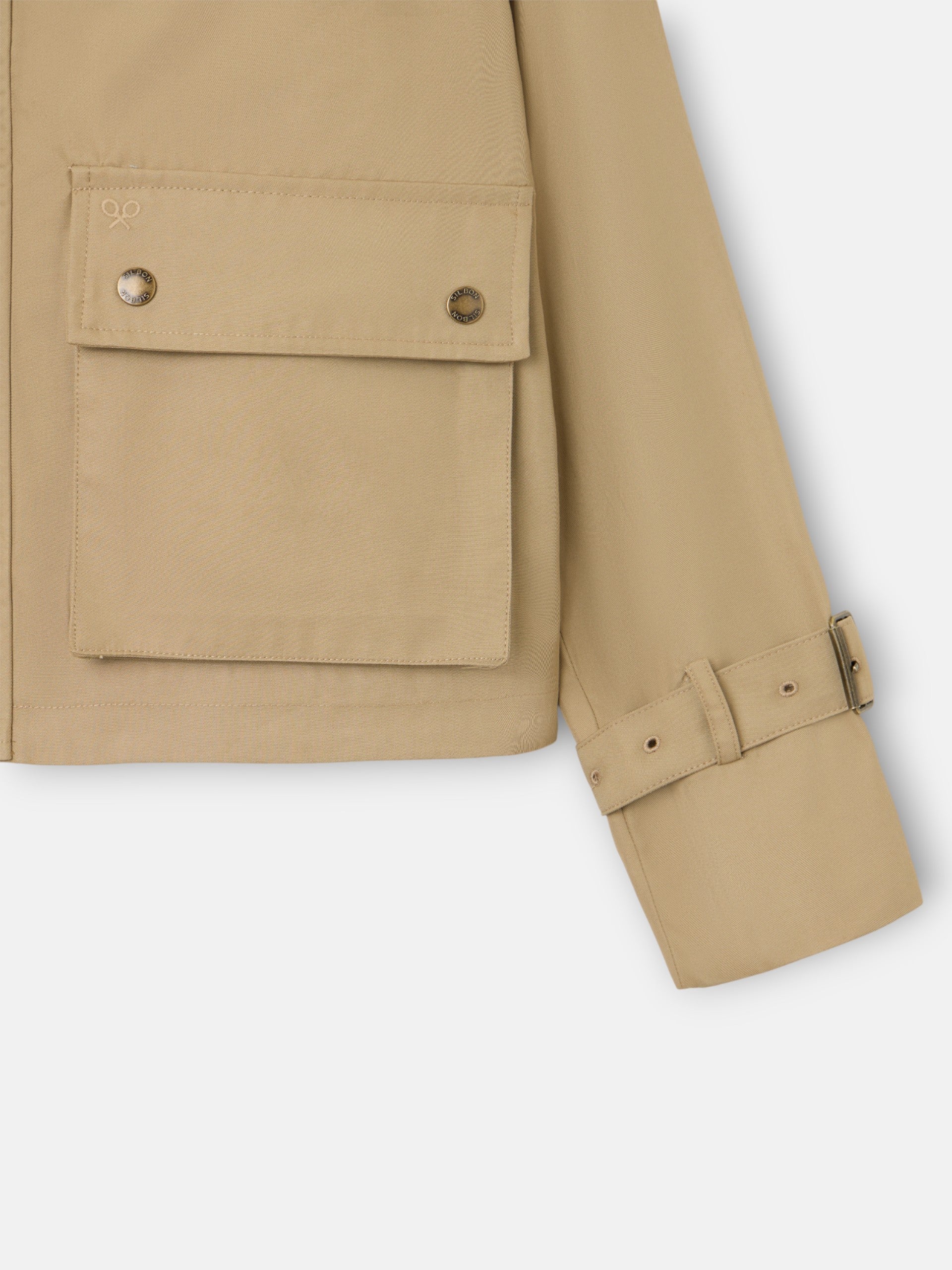 Parka curta capa castanha