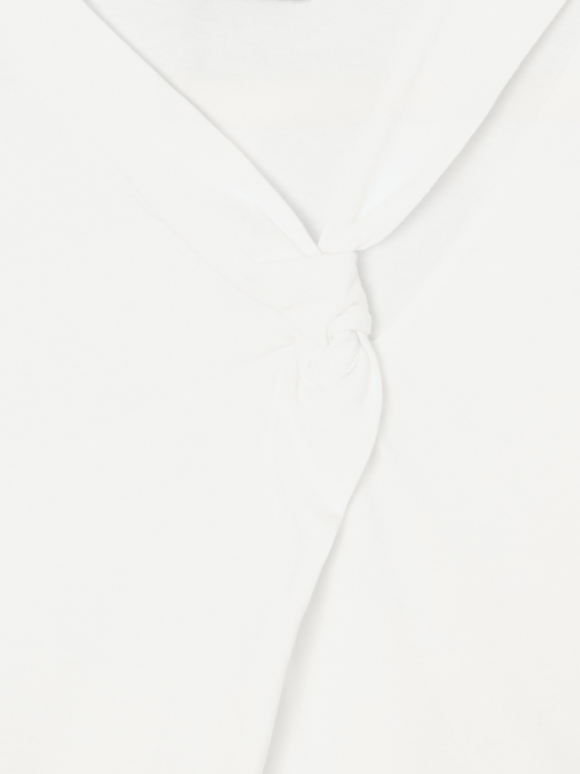 White knotted women's t-shirt