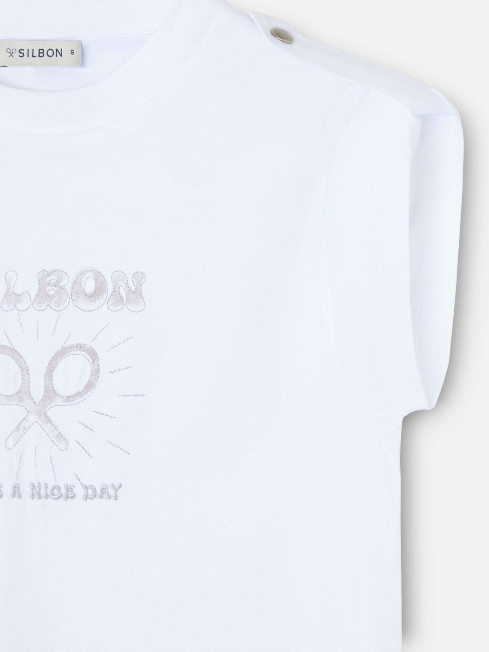 T-shirt mulher roll out have a nice day branca