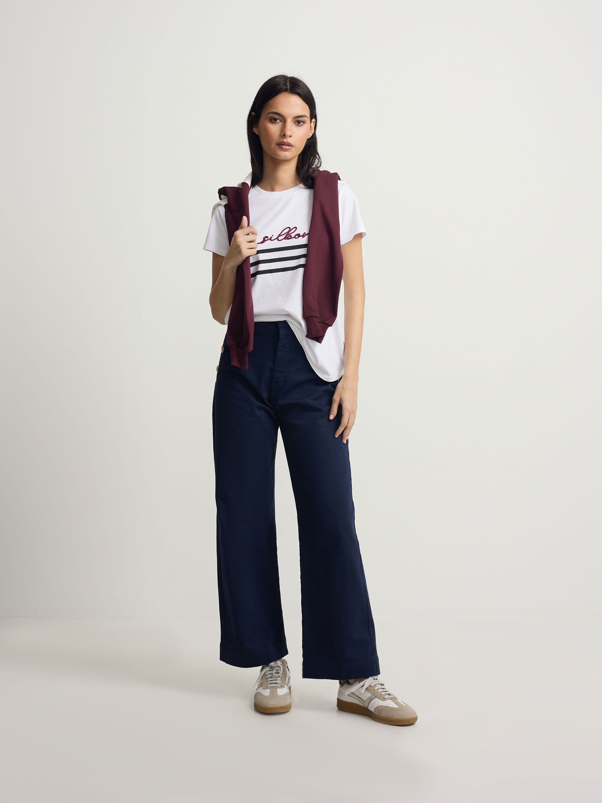 Camiseta woman silbon cordon blanca