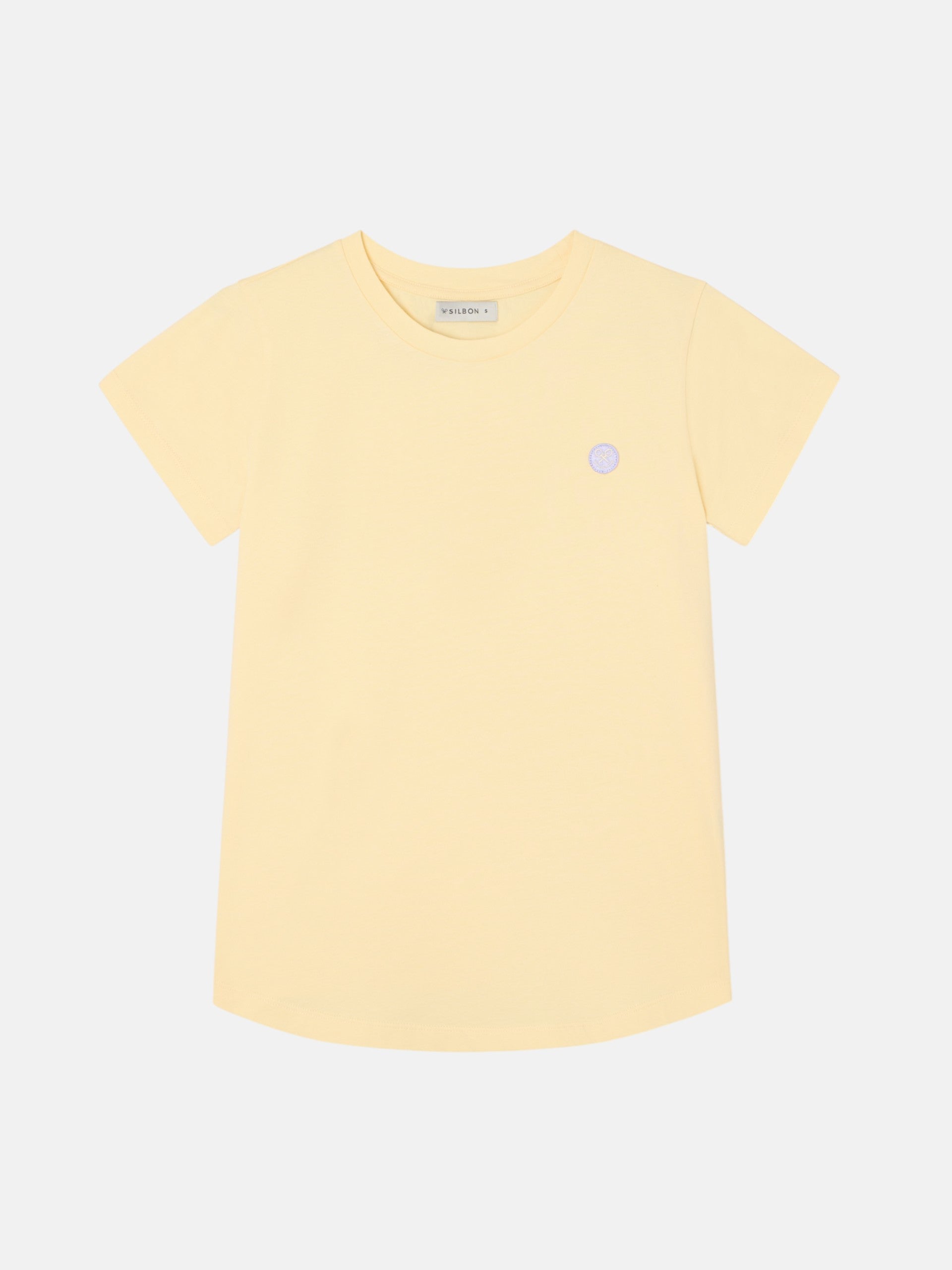 T-shirt femme Silbon smile jaune
