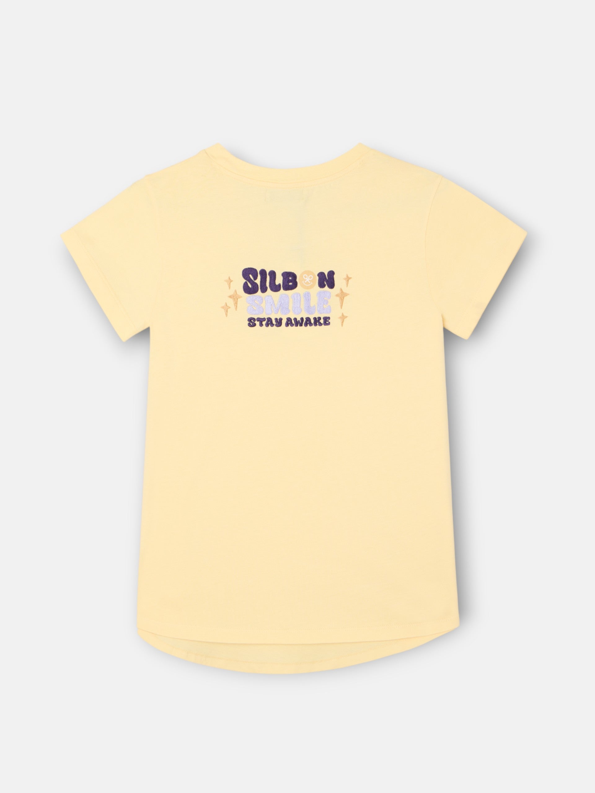 T-shirt femme Silbon smile jaune