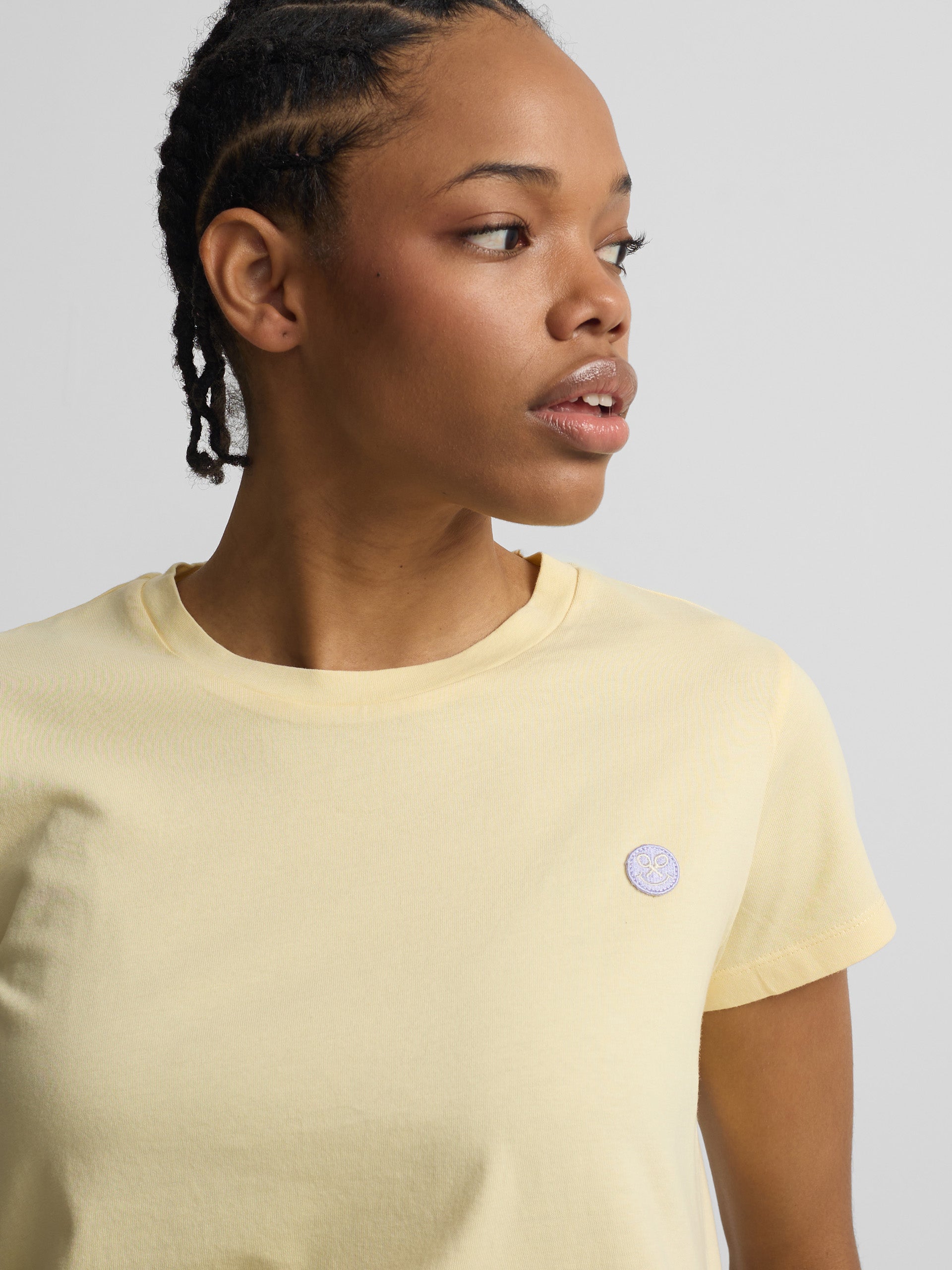 T-shirt femme Silbon smile jaune