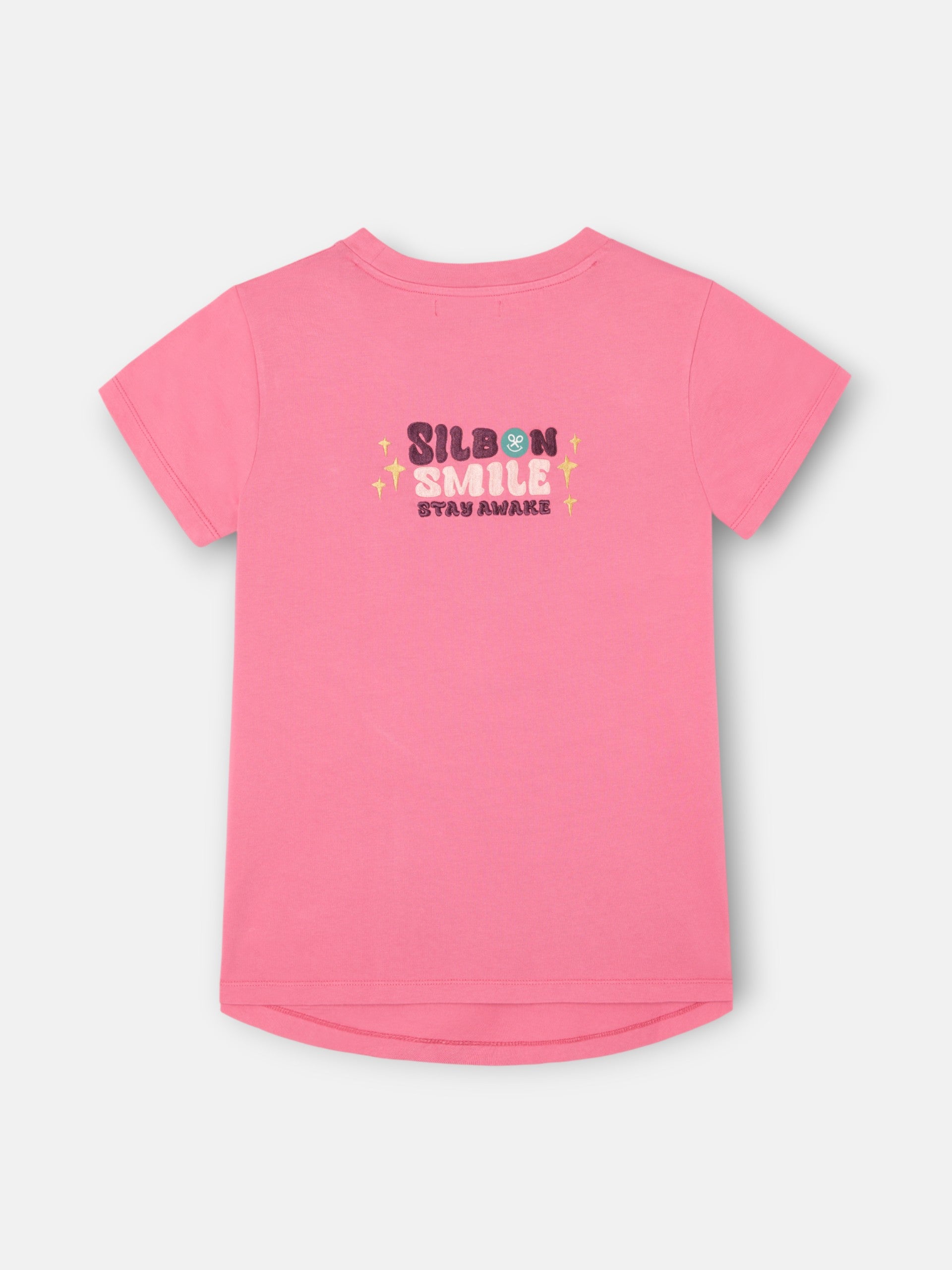 Camiseta woman silbon smile rosa