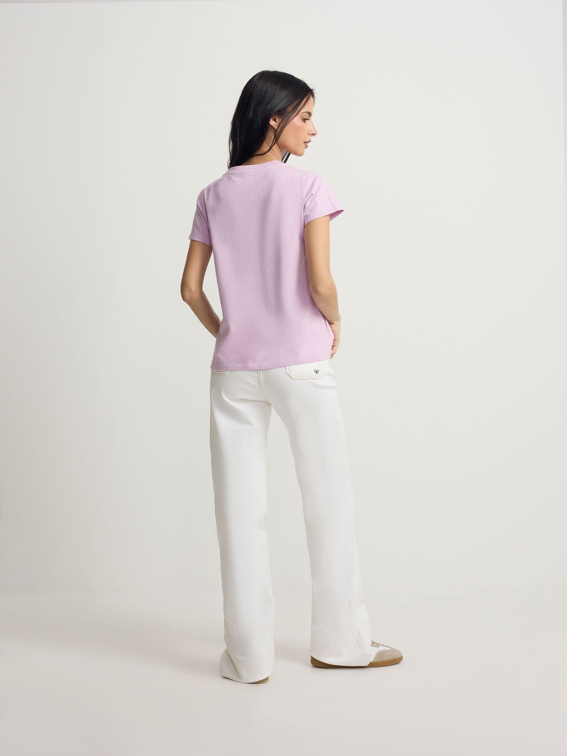 T-shirt mulher paradiso roxa
