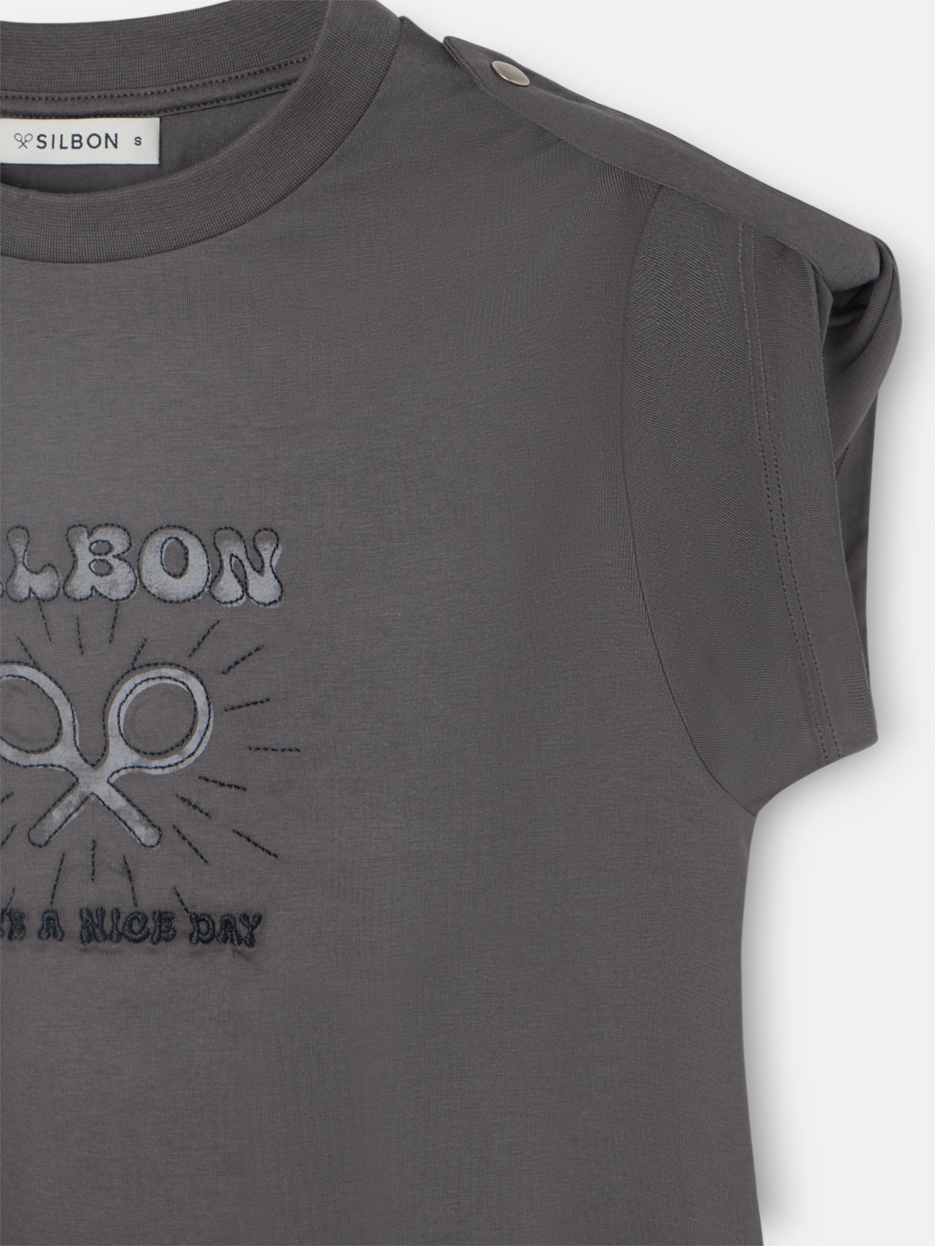 Camiseta woman roll out have a nice day negra