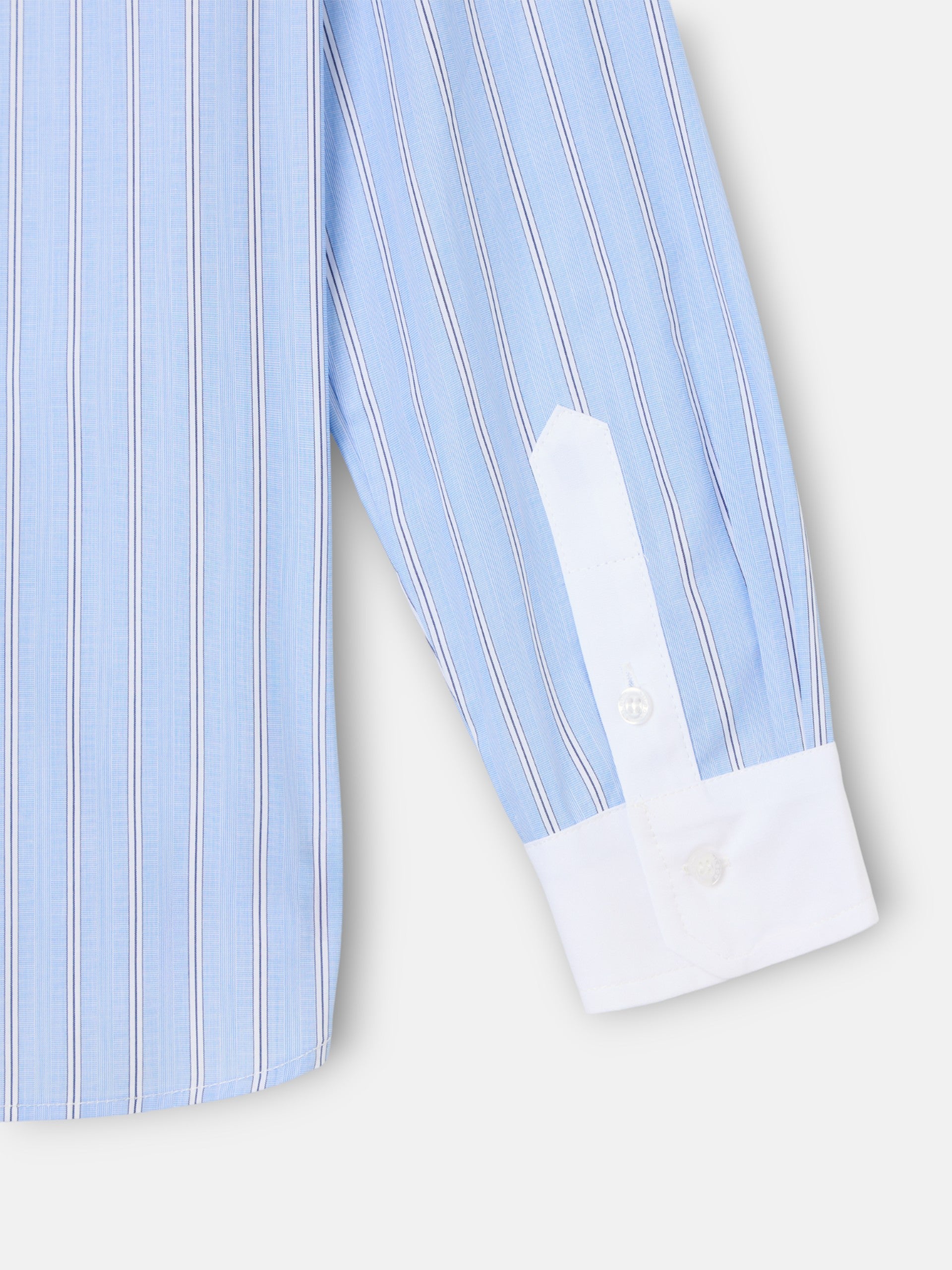 Light blue striped structured shirt