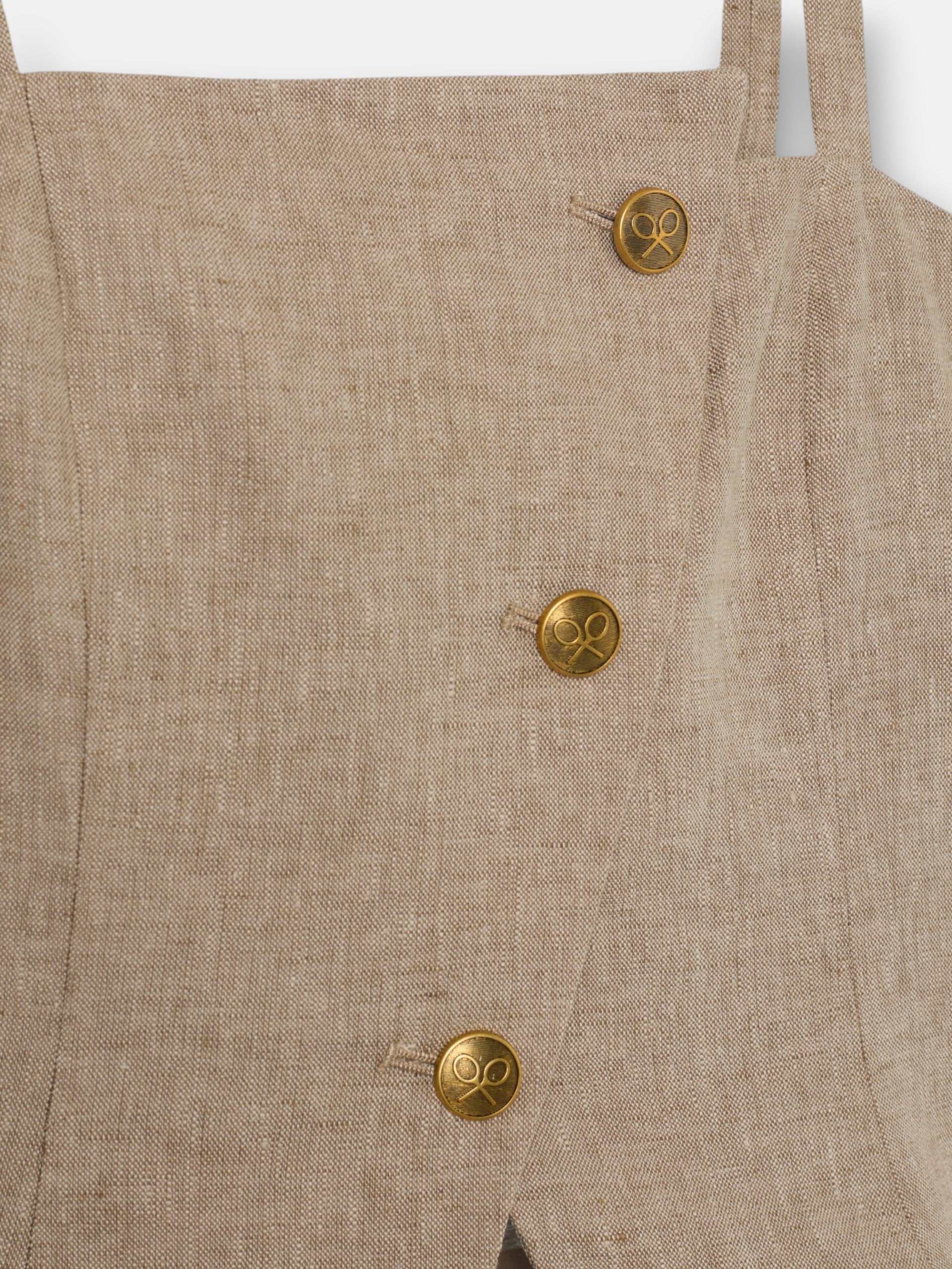 Top palabra de honor beige