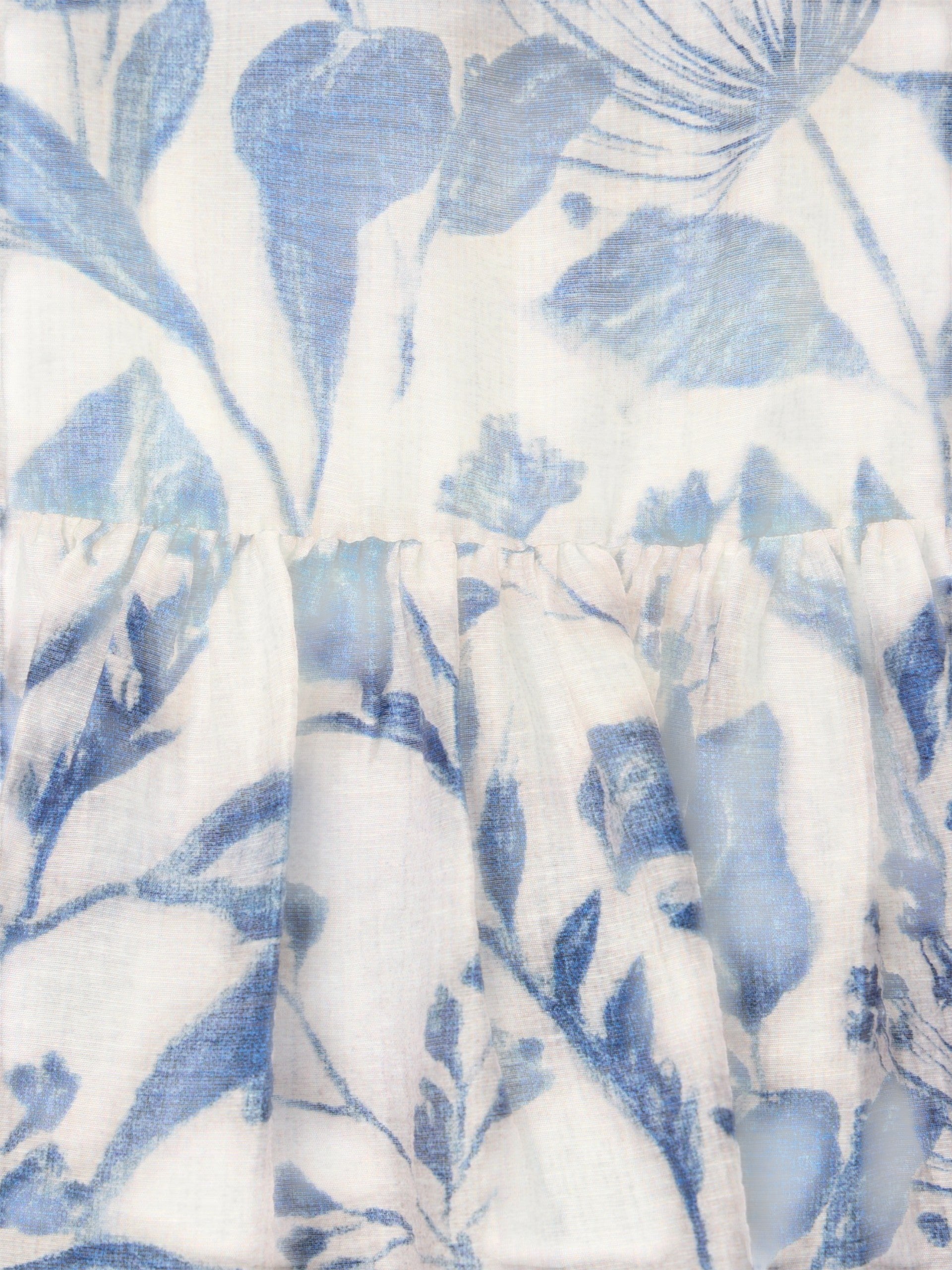 Blue floral print skirt