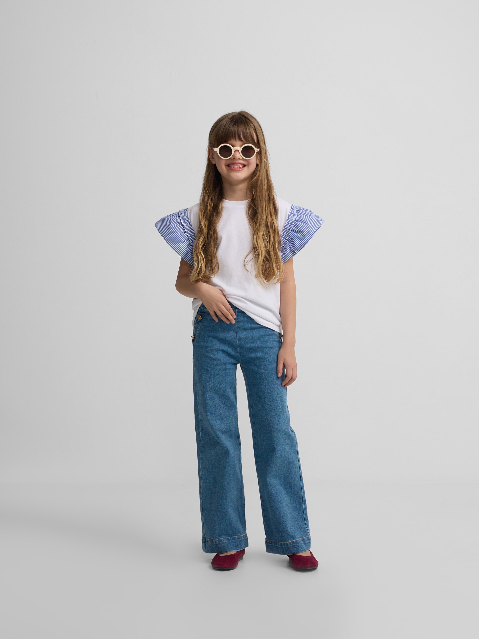 Pantalon girl marinero denim