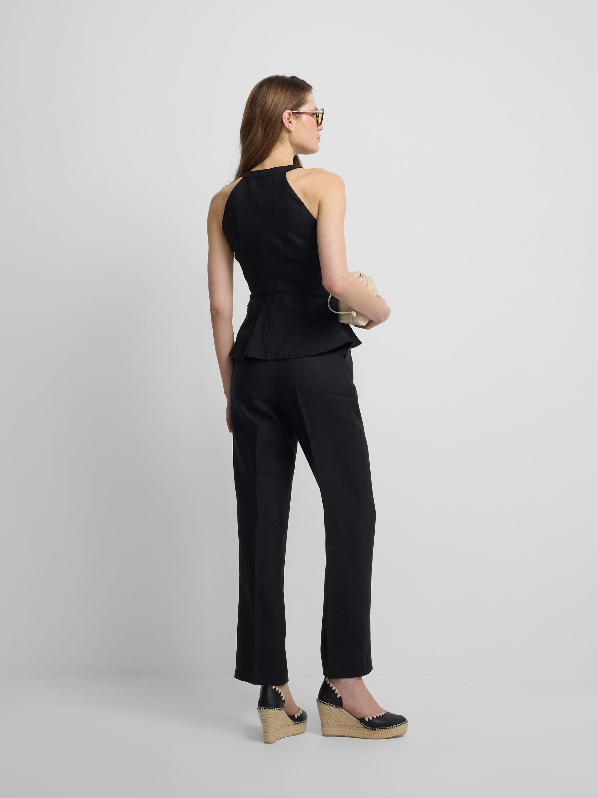 Pantalon en lin noir