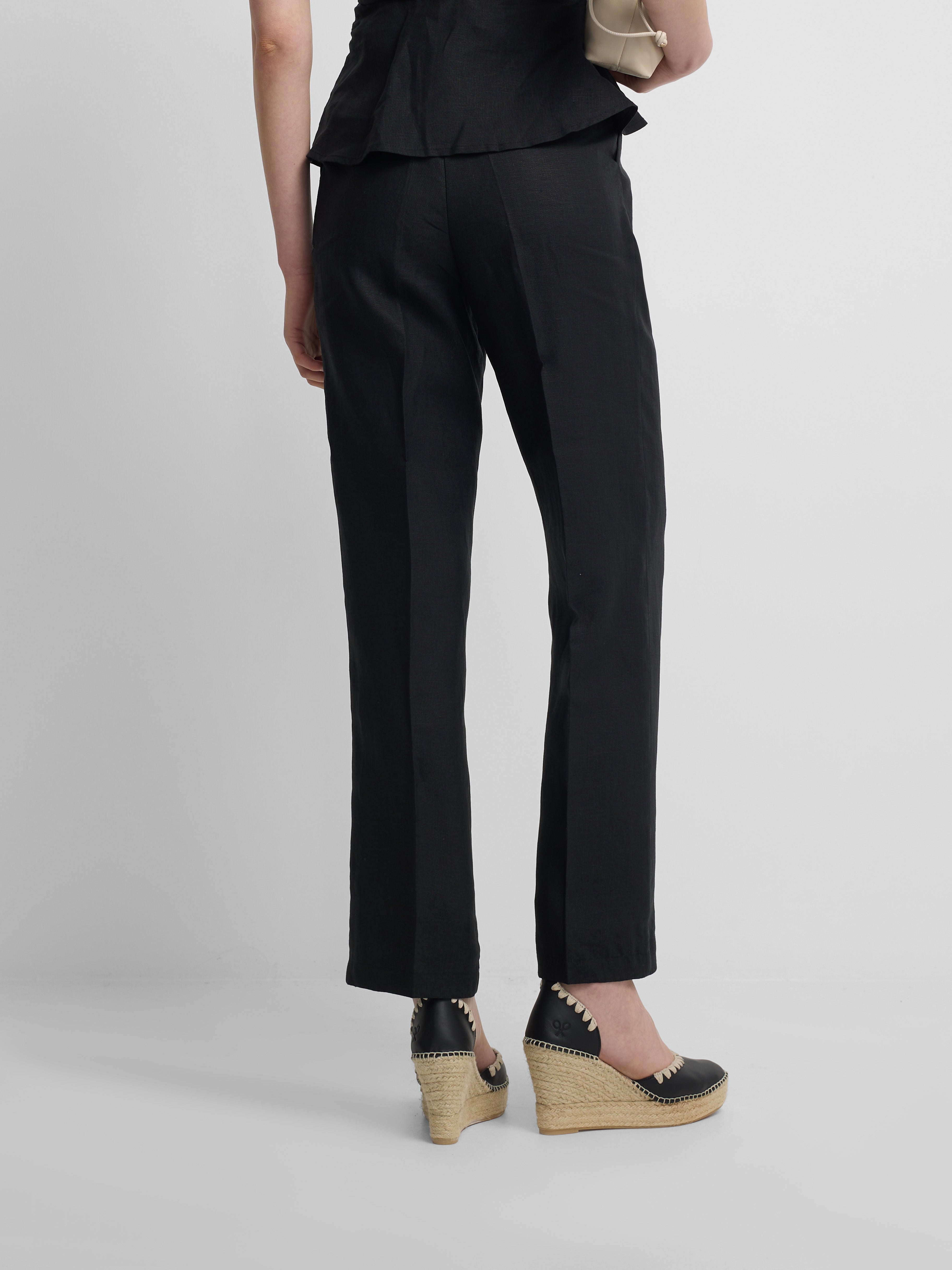 Pantalon en lin noir