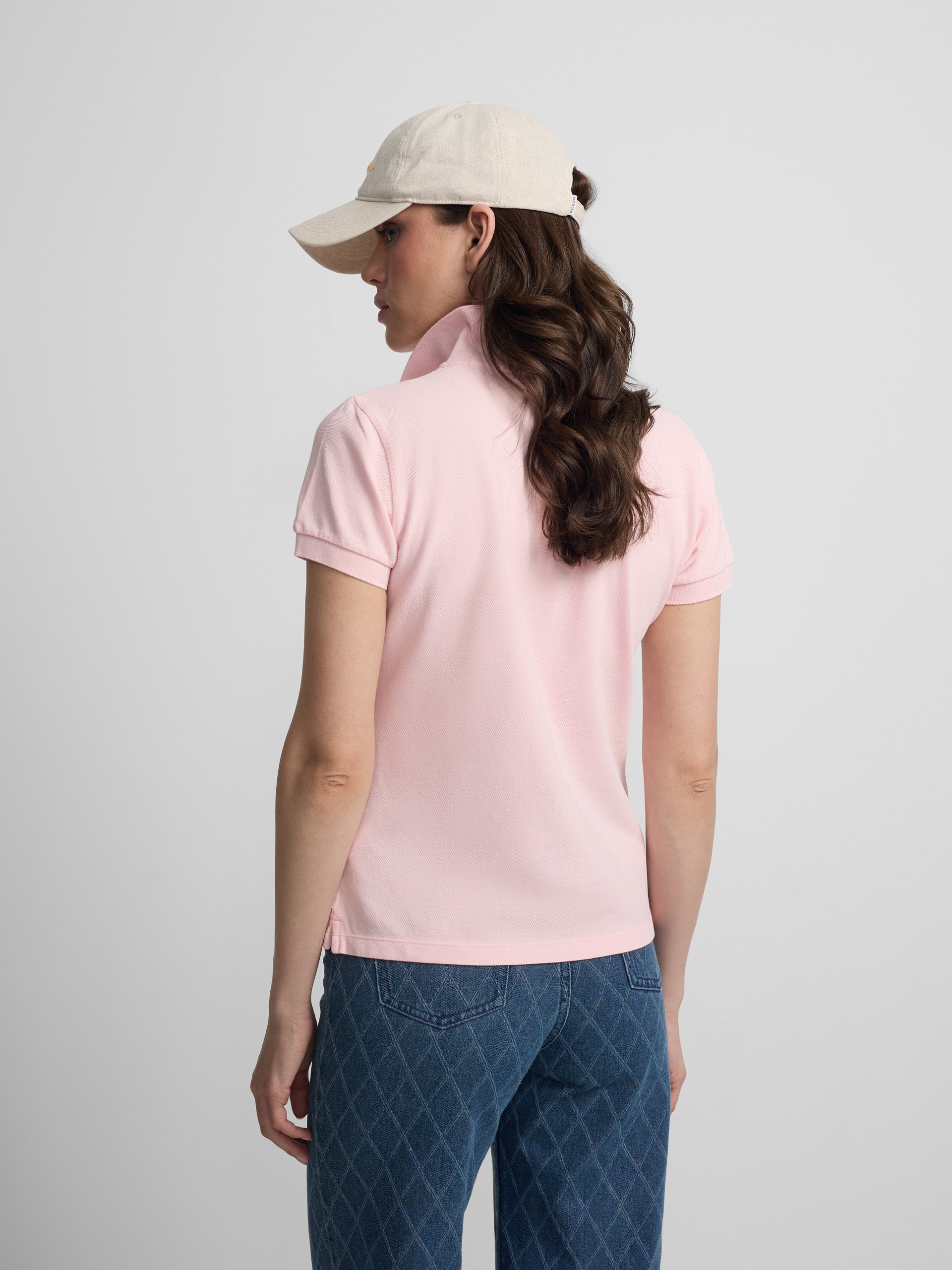 Classic light pink women's polo