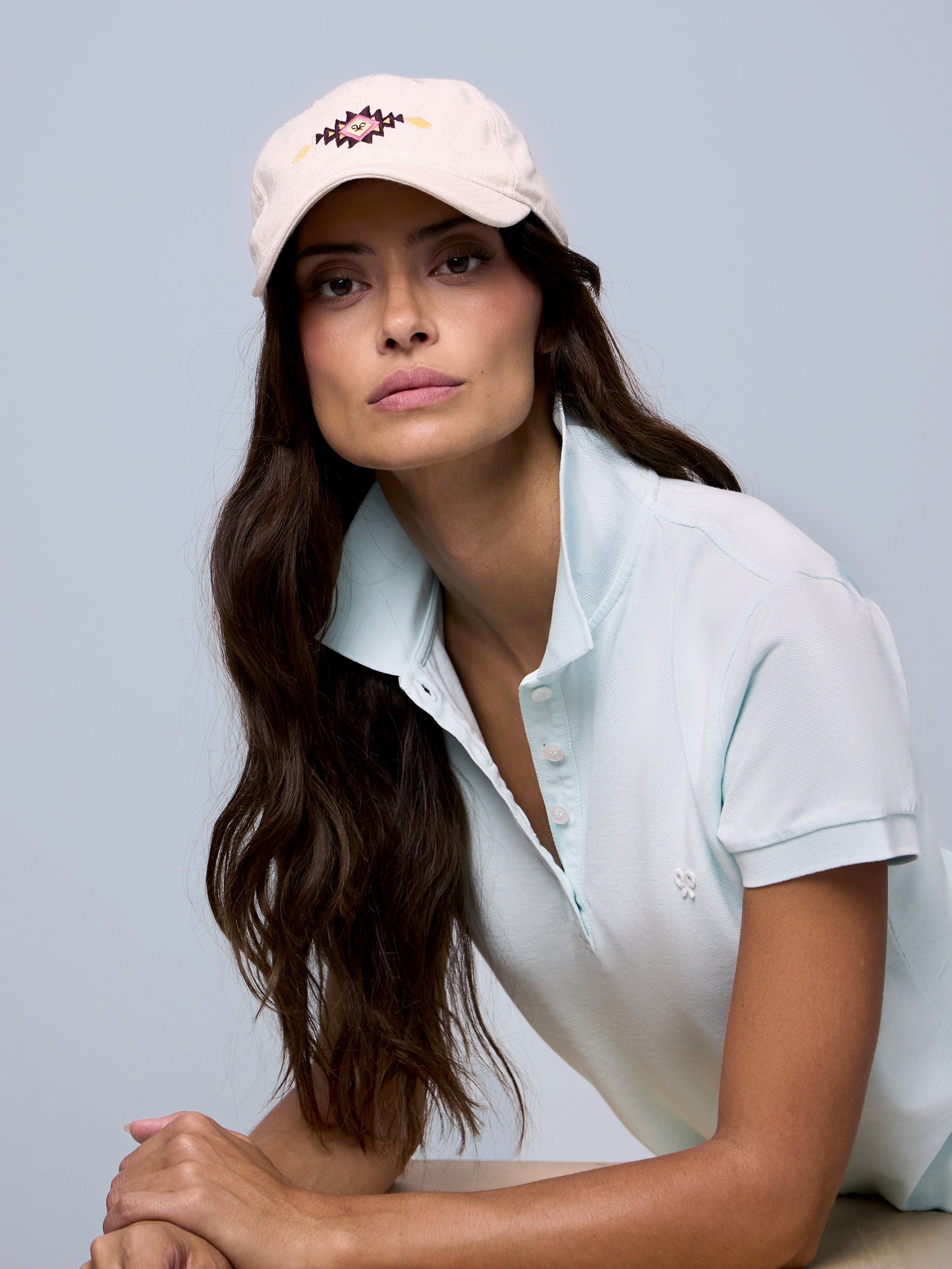 Classic light blue women's polo