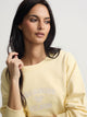 Sudadera woman detalle cuerdas amarilla