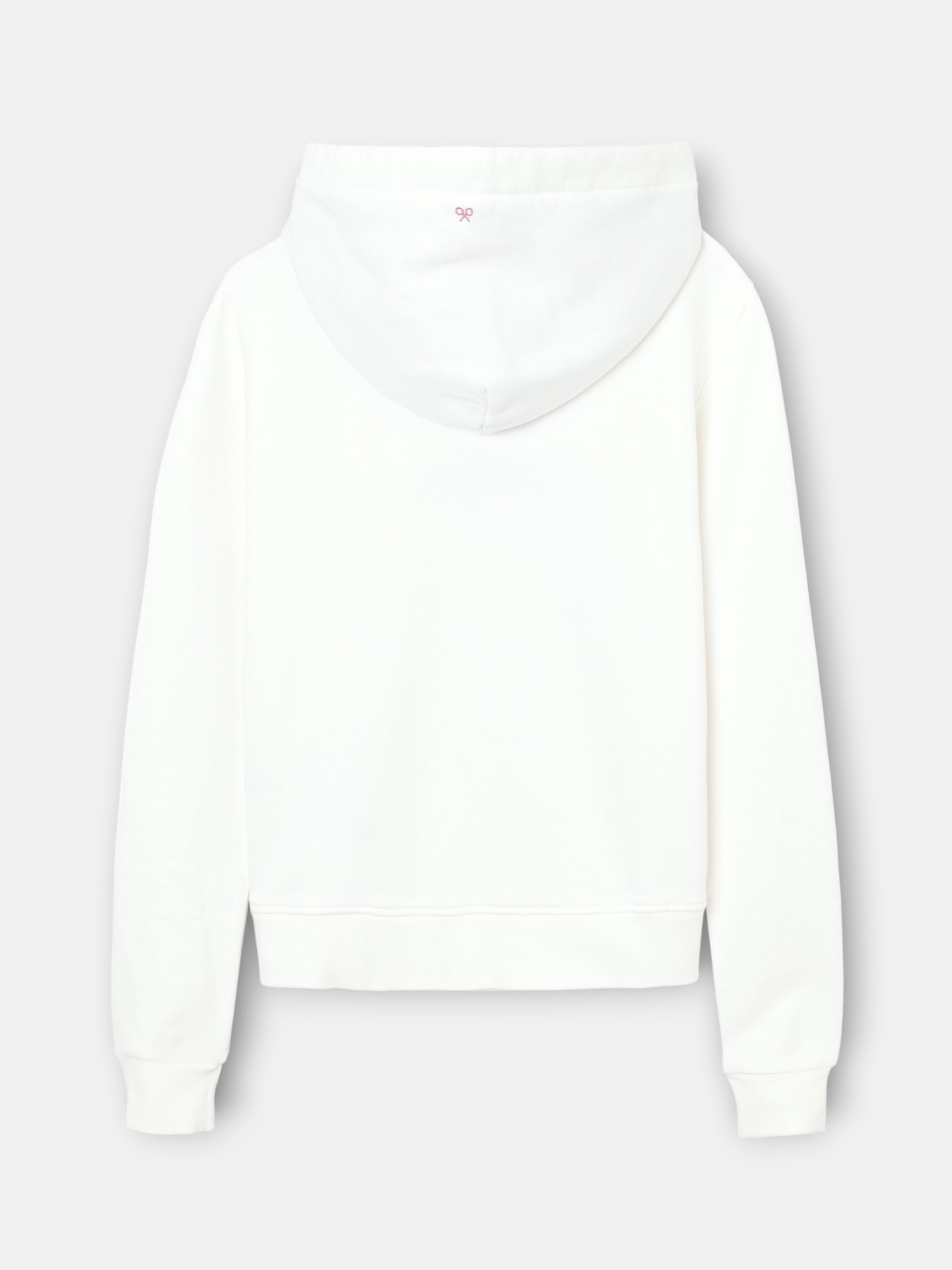 Women's hoodie with raw ikat pattern
