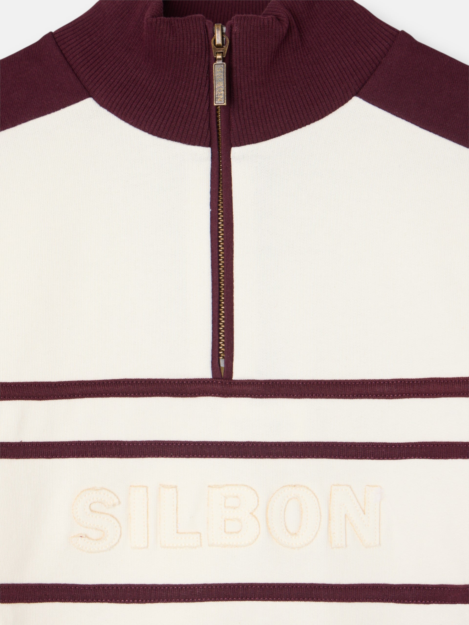 Sudadera woman cremallera silbon granate