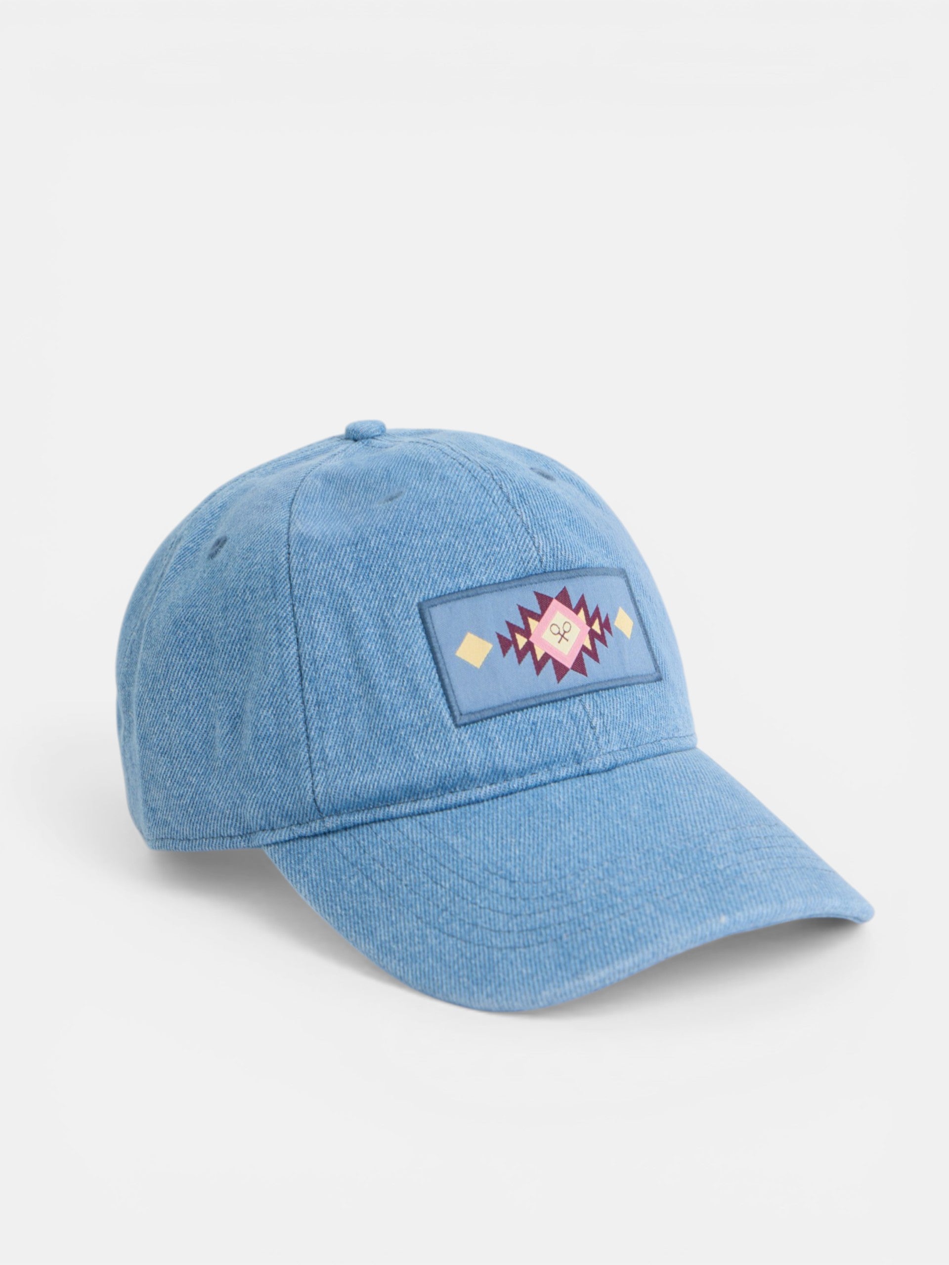 Gorra motivo etnico denim