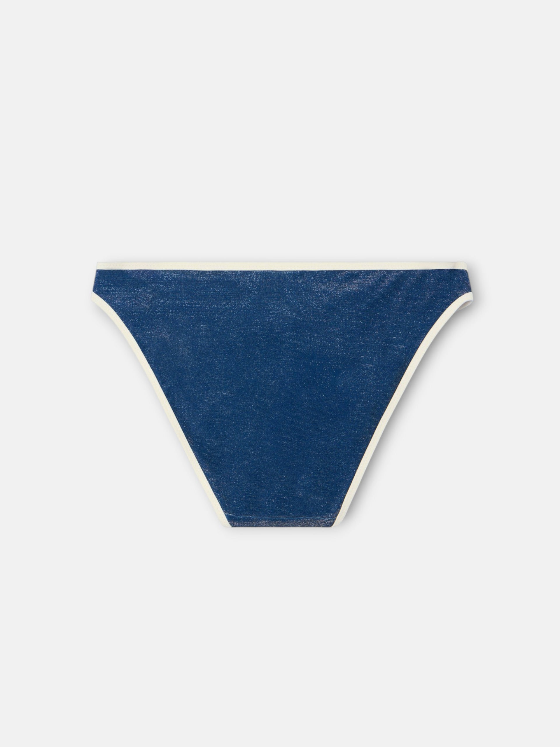 Braguita bikini marinero lurex azul