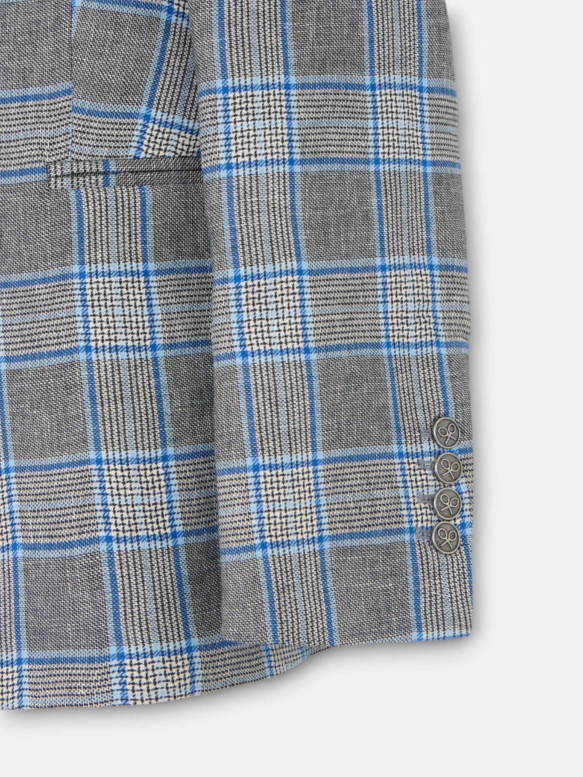 Veste classique à carreaux marine