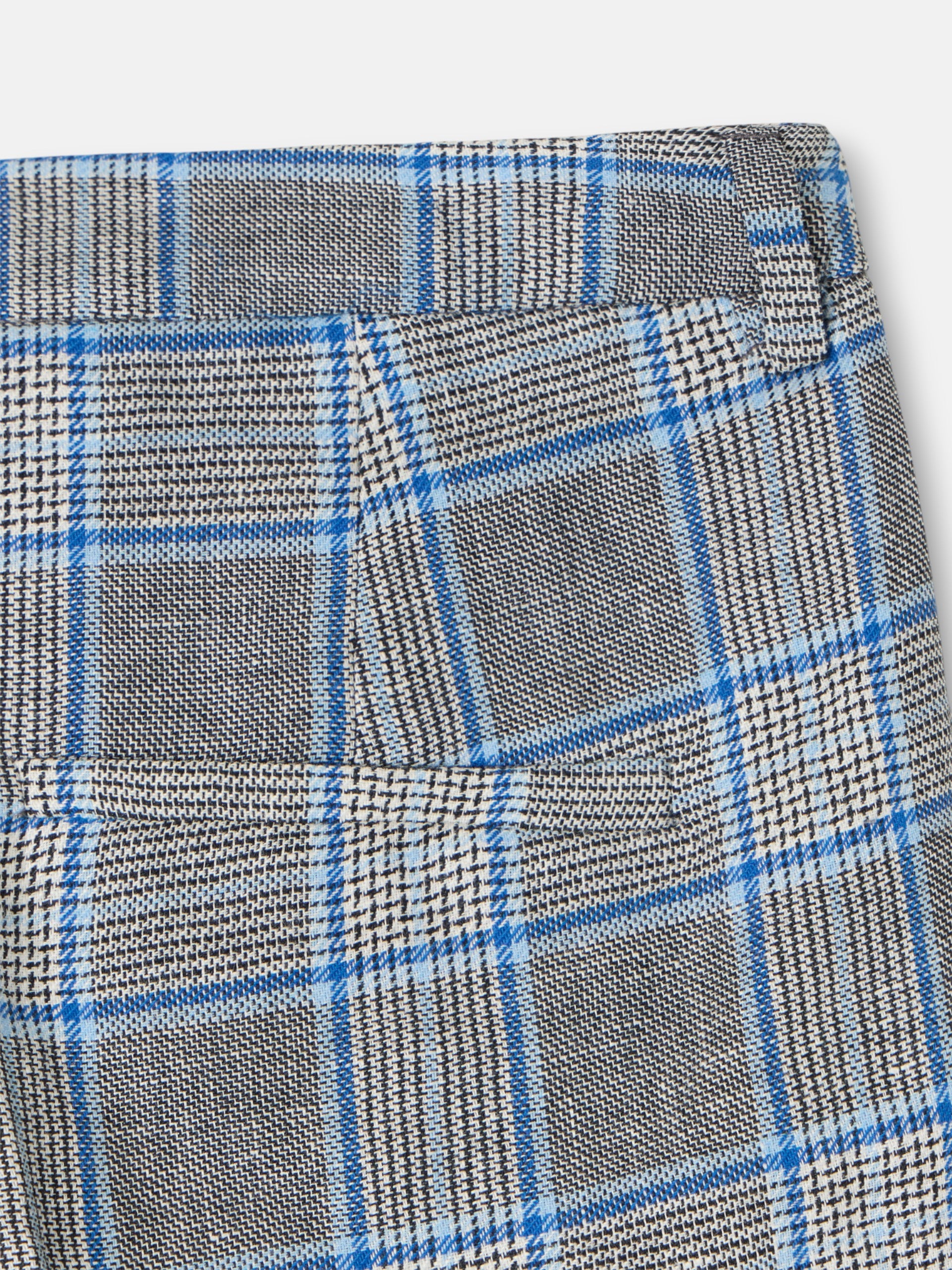 Pantalon recto cuadros marino