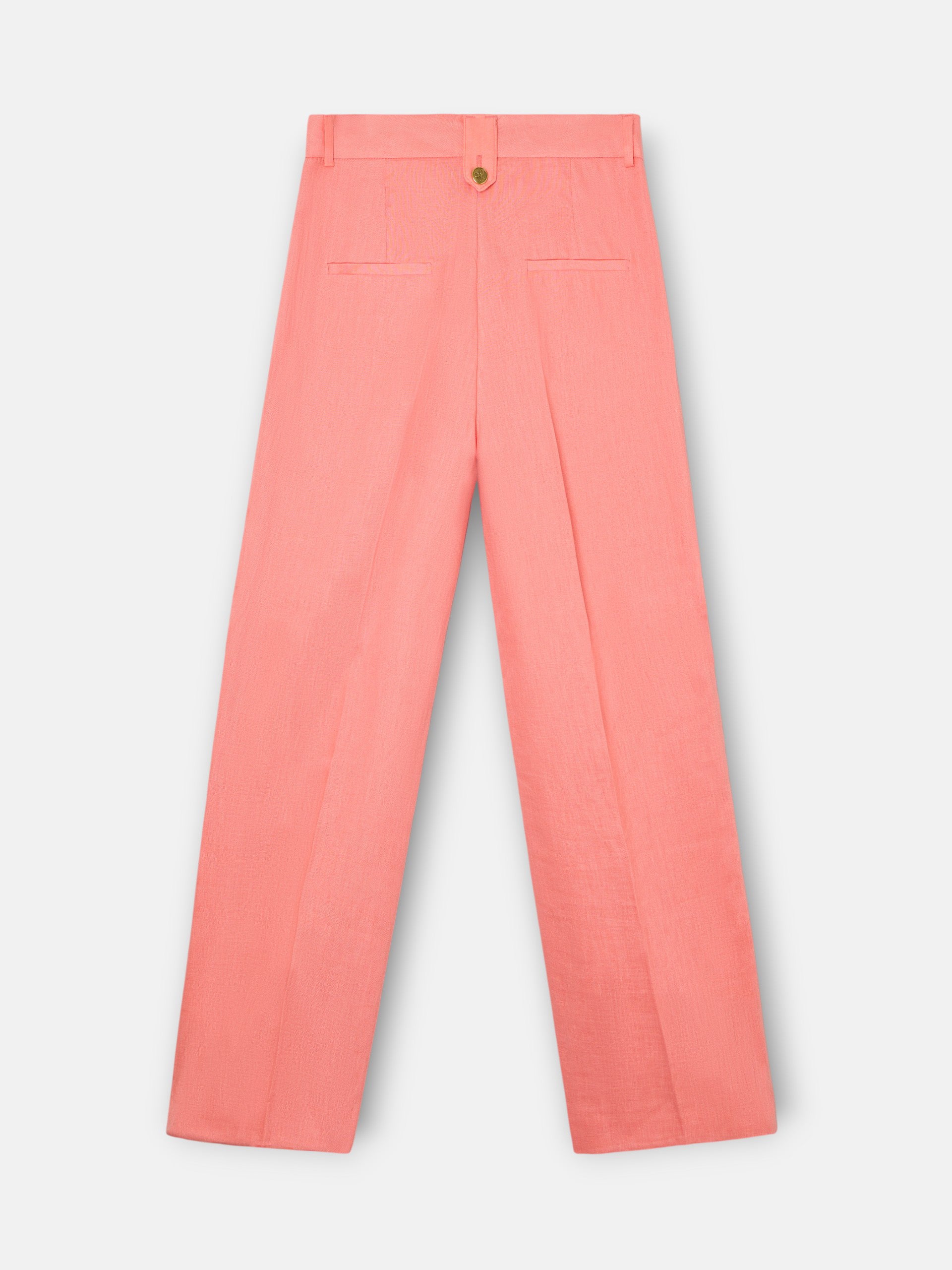 Straight coral trousers