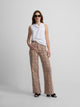 Pantalon denim estampado cachemir naranjas